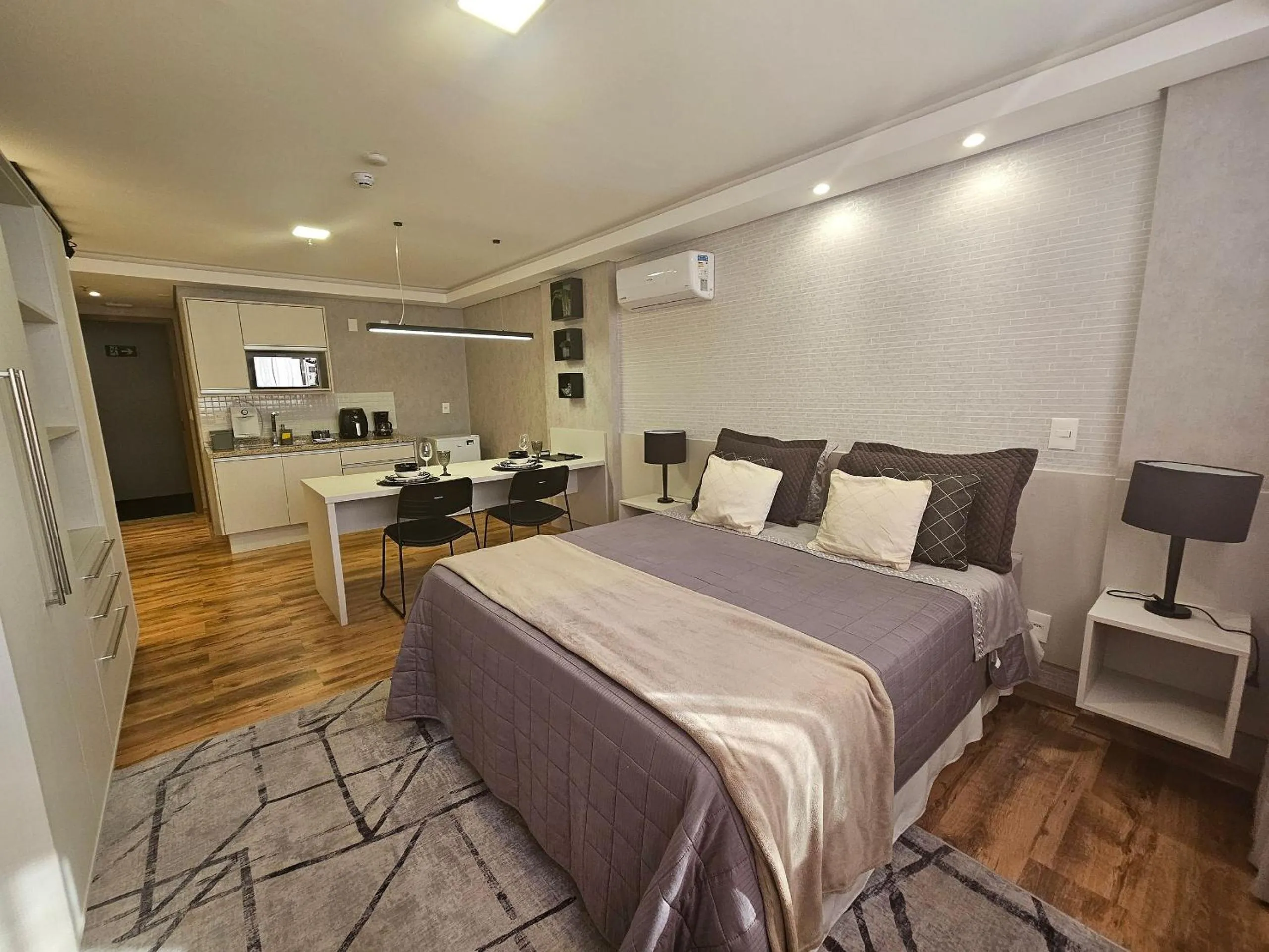 Photo of the whole room, Bed in Hotel Flat Afonso Pena e Centro de Convenções Campo Grande