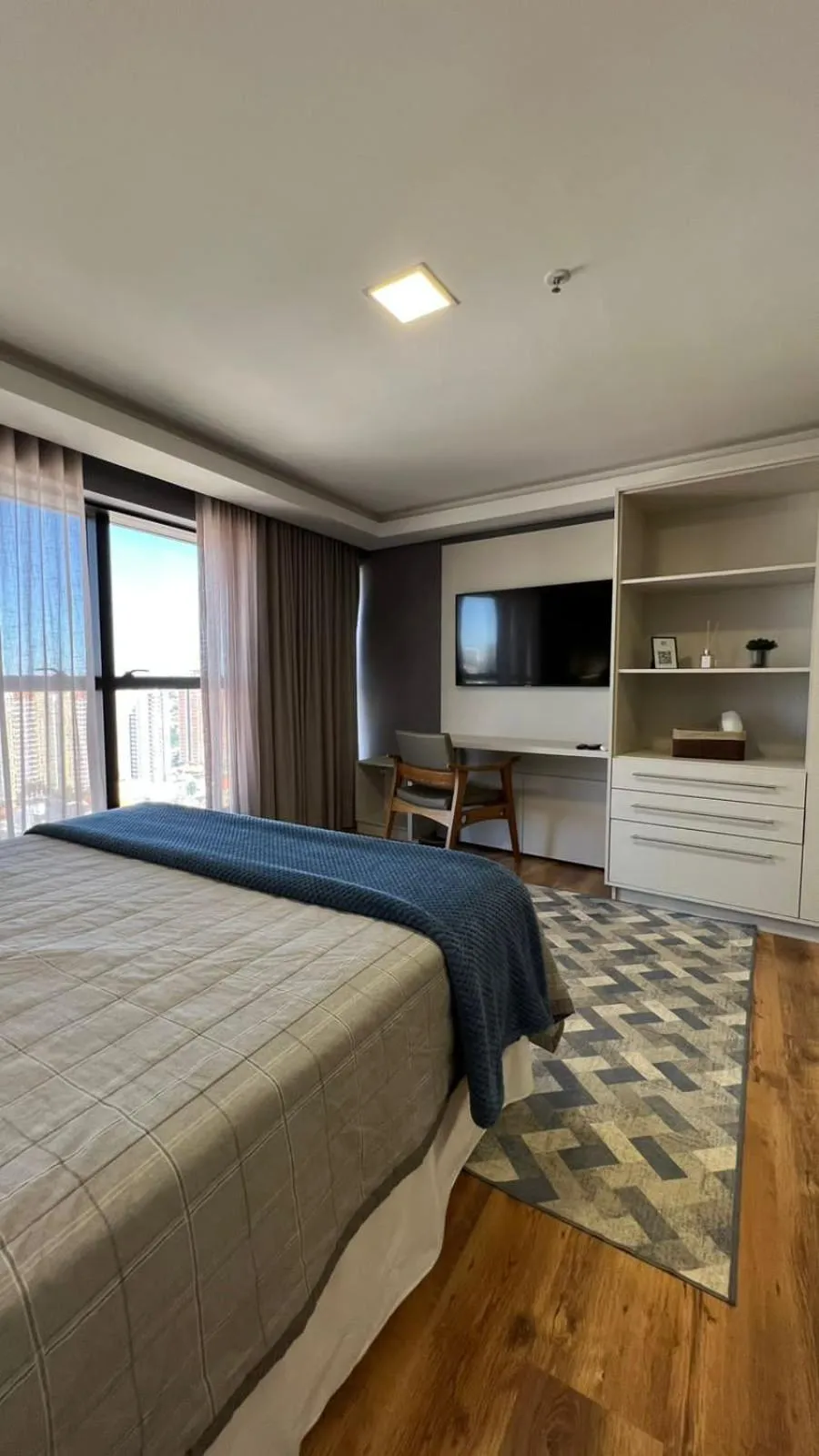 Bedroom, Bed in Hotel Flat Afonso Pena e Centro de Convenções Campo Grande