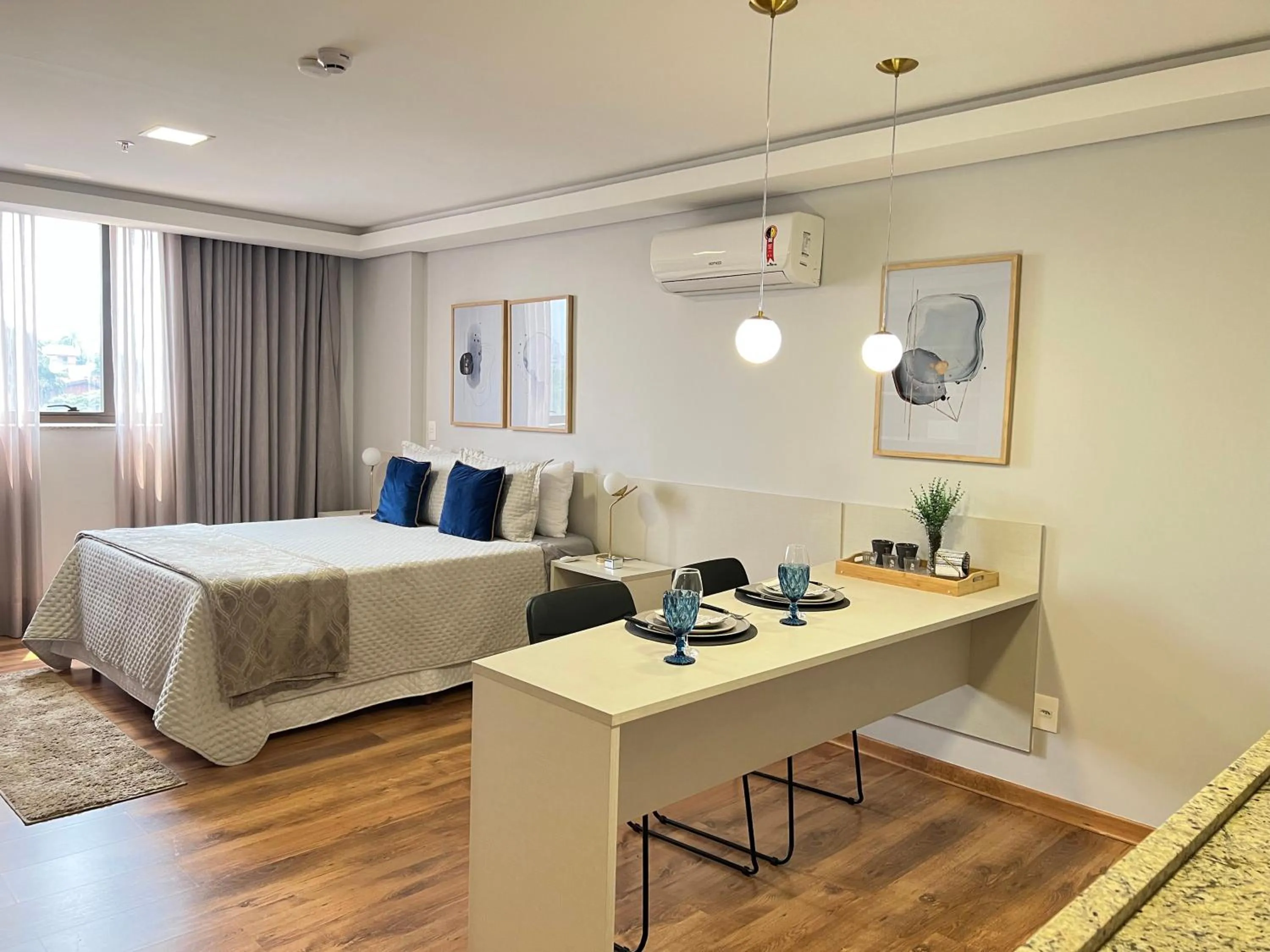 Bedroom, Bed in Hotel Flat Afonso Pena e Centro de Convenções Campo Grande