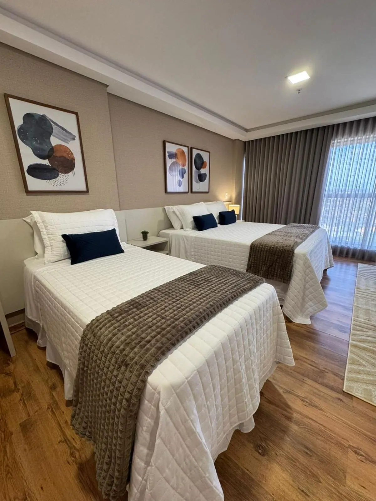 Bedroom, Bed in Hotel Flat Afonso Pena e Centro de Convenções Campo Grande