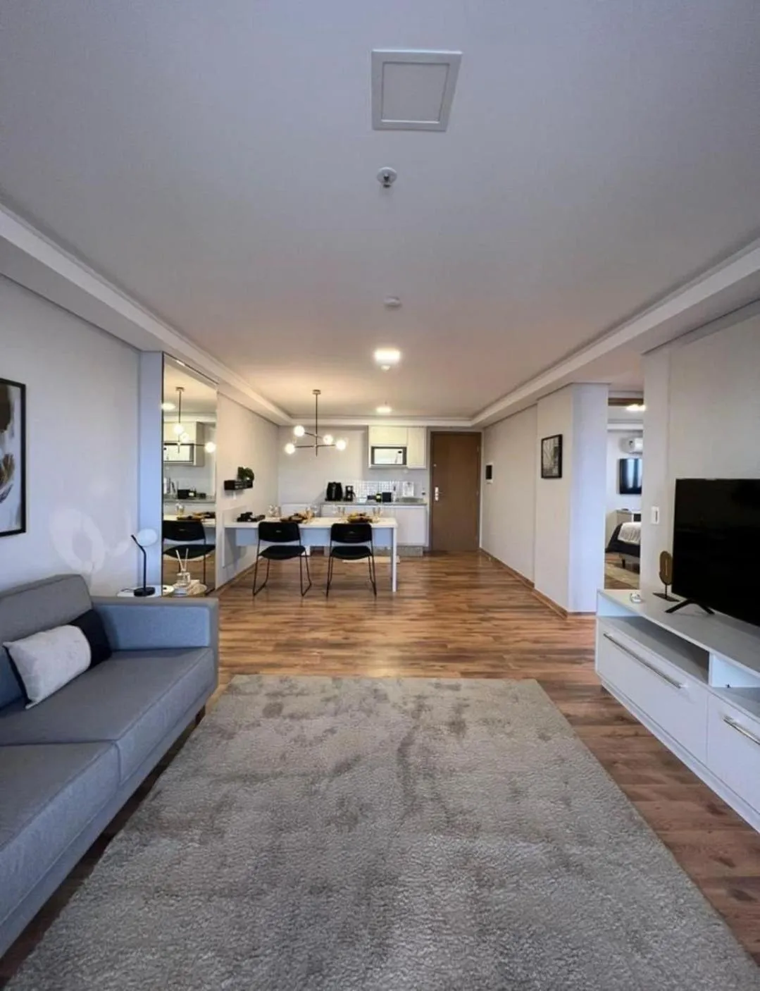 Living room in Hotel Flat Afonso Pena e Centro de Convenções Campo Grande