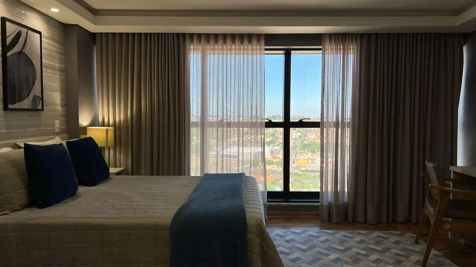 Bedroom, Bed in Hotel Flat Afonso Pena e Centro de Convenções Campo Grande