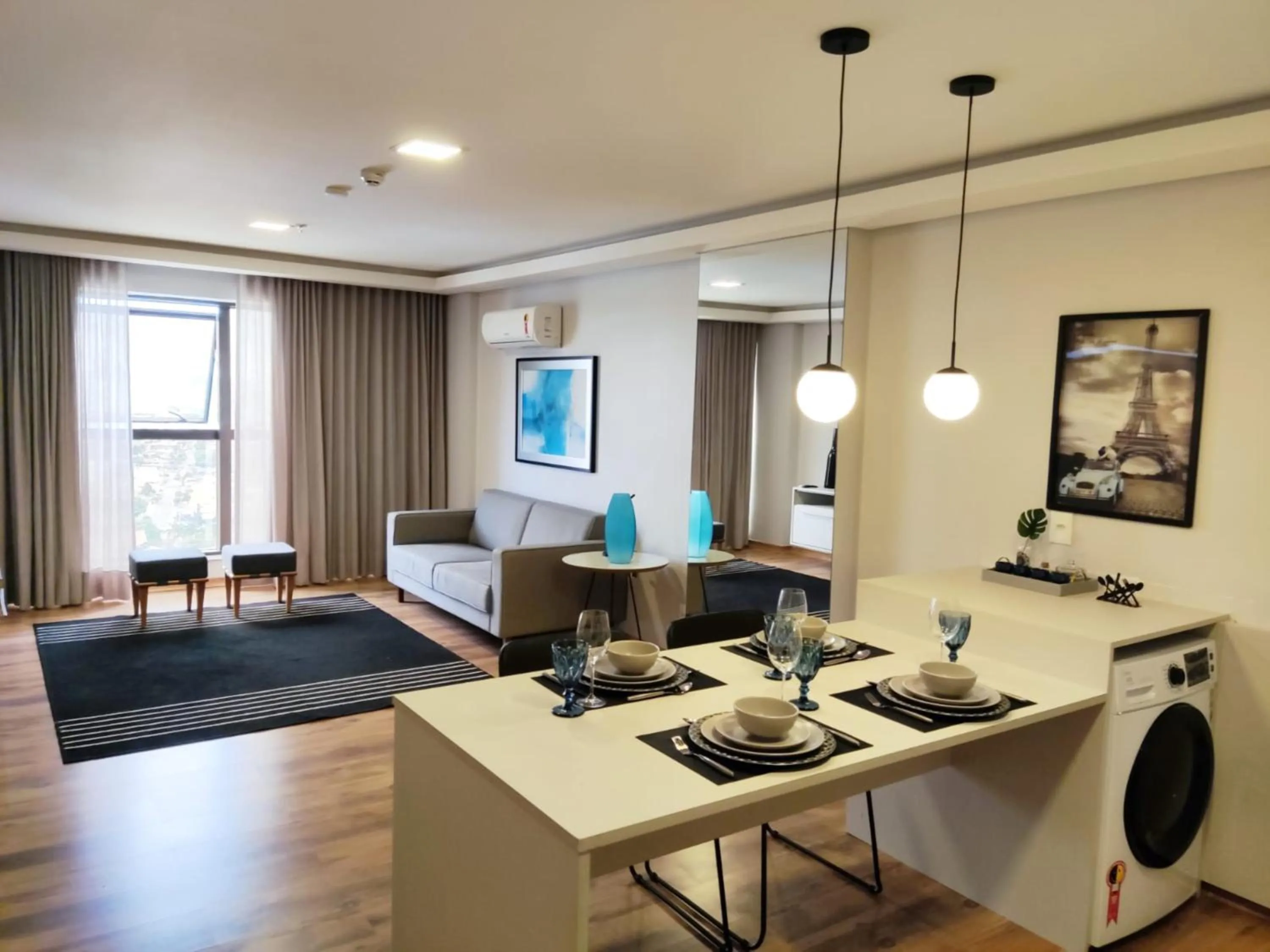 Living room in Hotel Flat Afonso Pena e Centro de Convenções Campo Grande