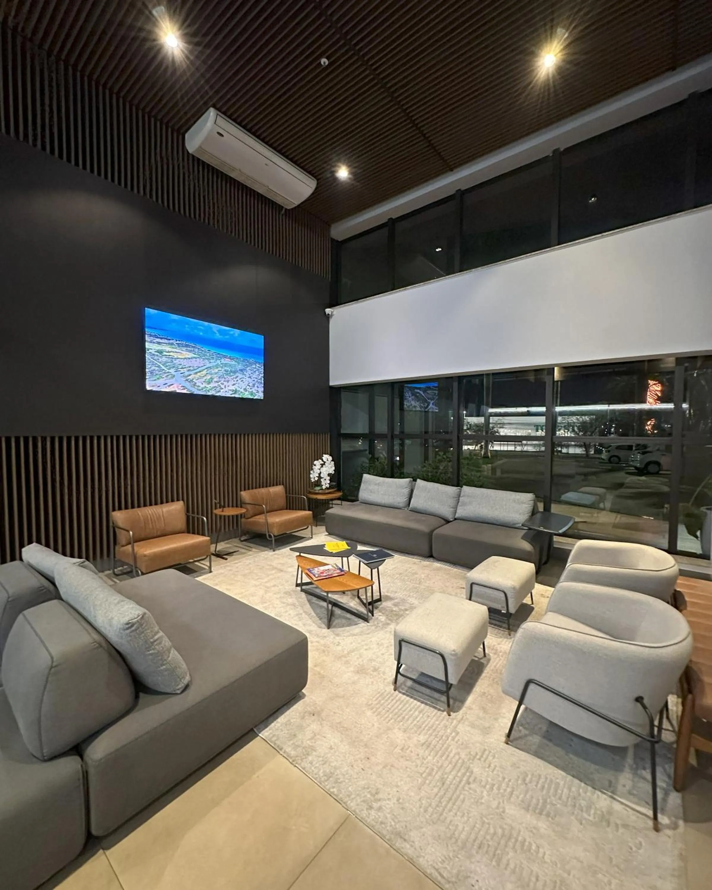 Lobby or reception in Hotel Flat Afonso Pena e Centro de Convenções Campo Grande