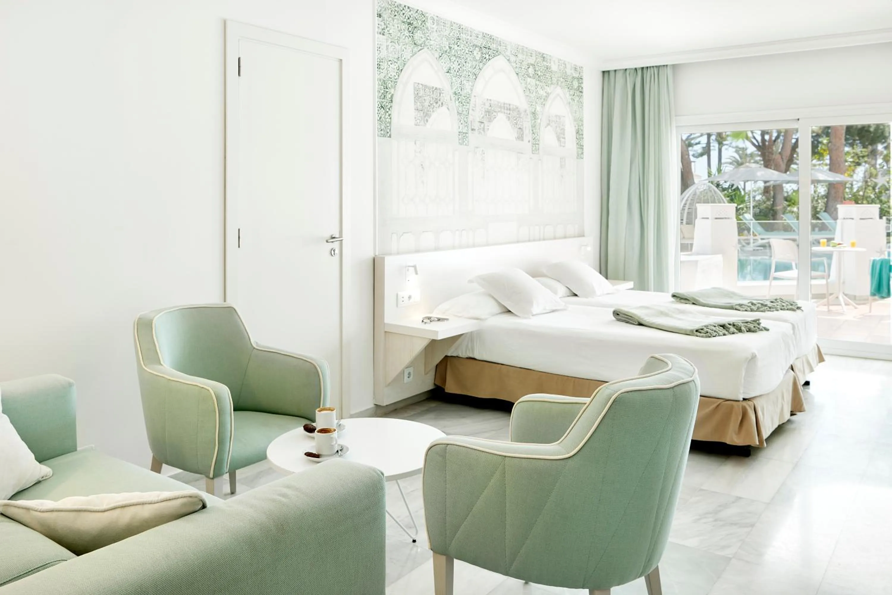 Living room, Bed in Iberostar Selection Marbella Coral Beach