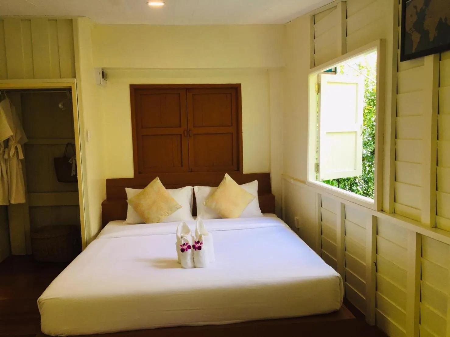 Bed in Baansuan Suksangob Farm Stay