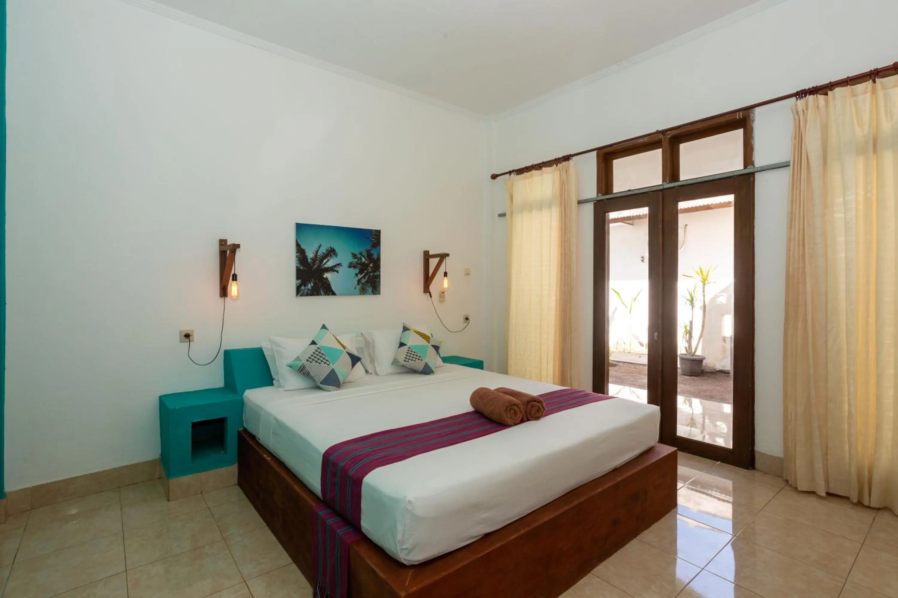 Bed in Kidi's Lodge Gilitrawangan