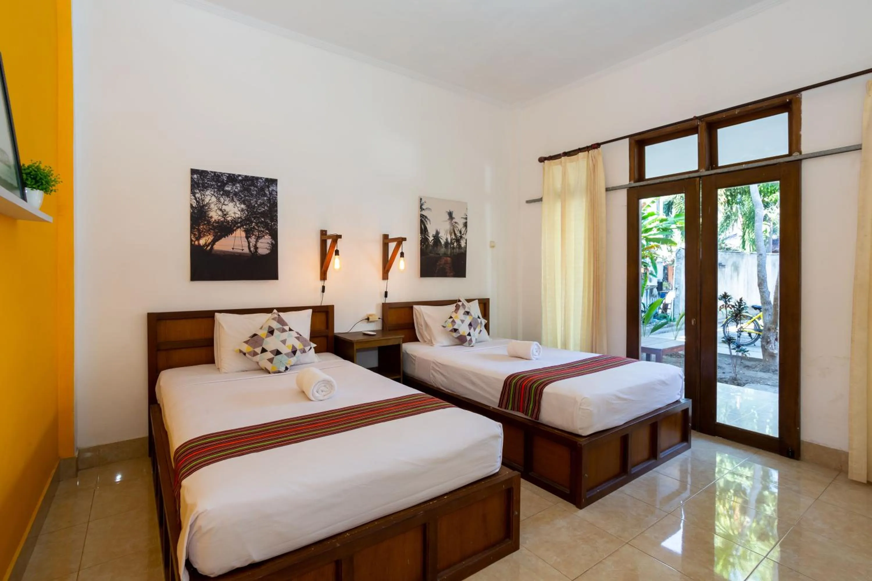 Bed in Kidi's Lodge Gilitrawangan