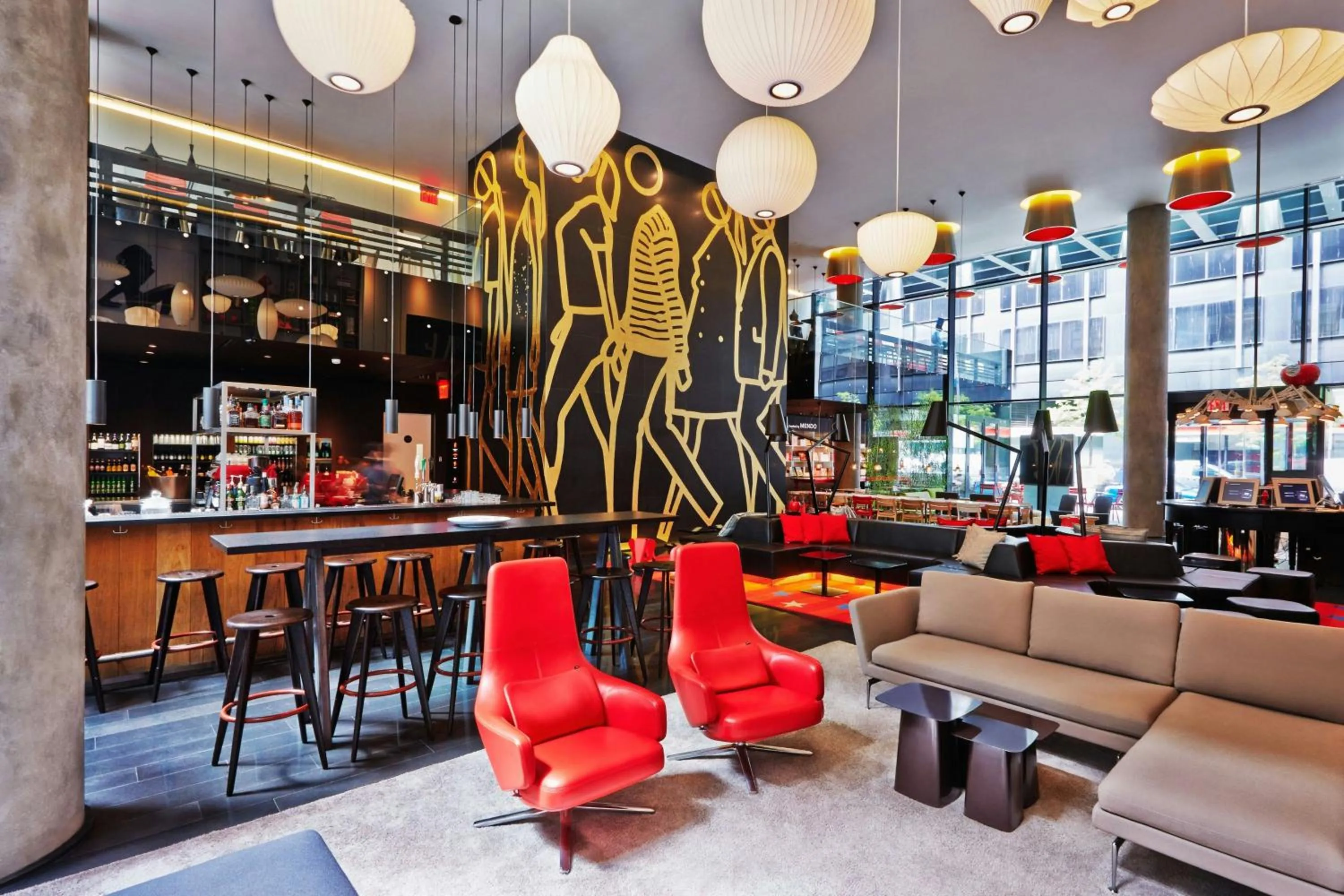Lobby or reception in citizenM New York Times Square