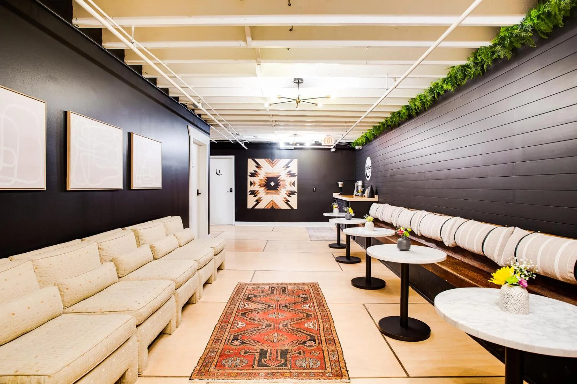 Seating area in Stellar Suites