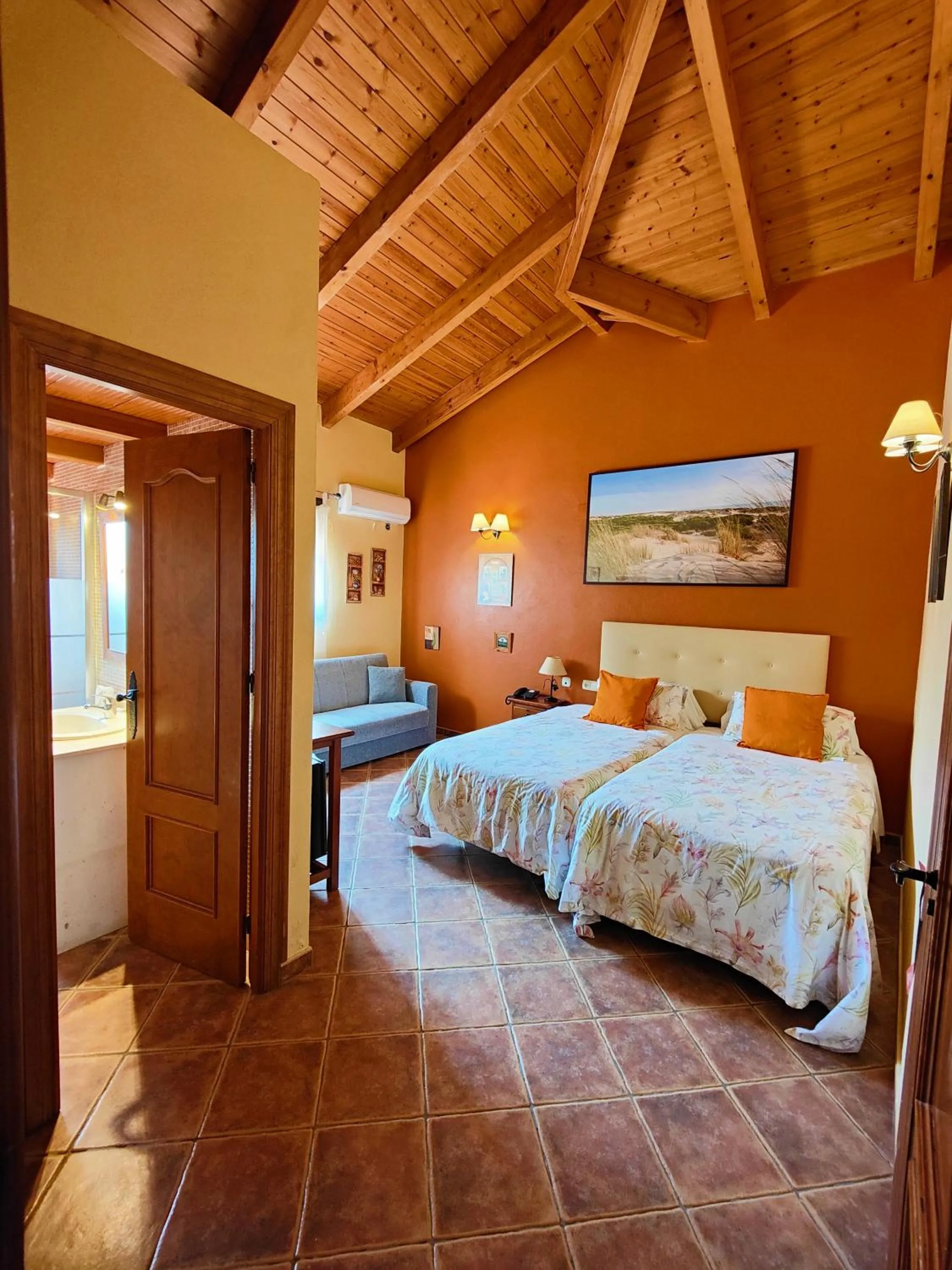 Bed in Hotel Doñana Blues