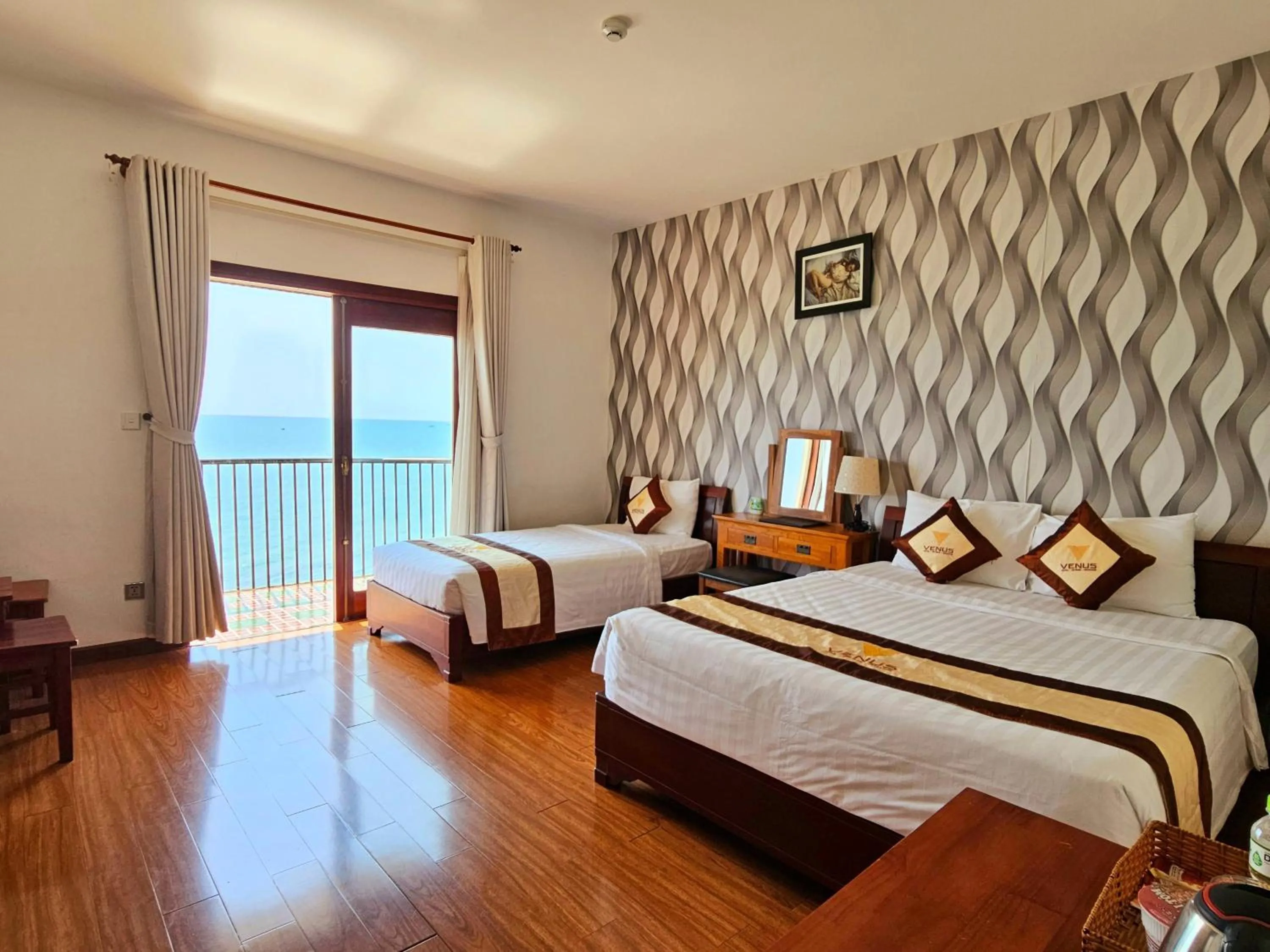 Bed in Venus Phu Quoc Hotel