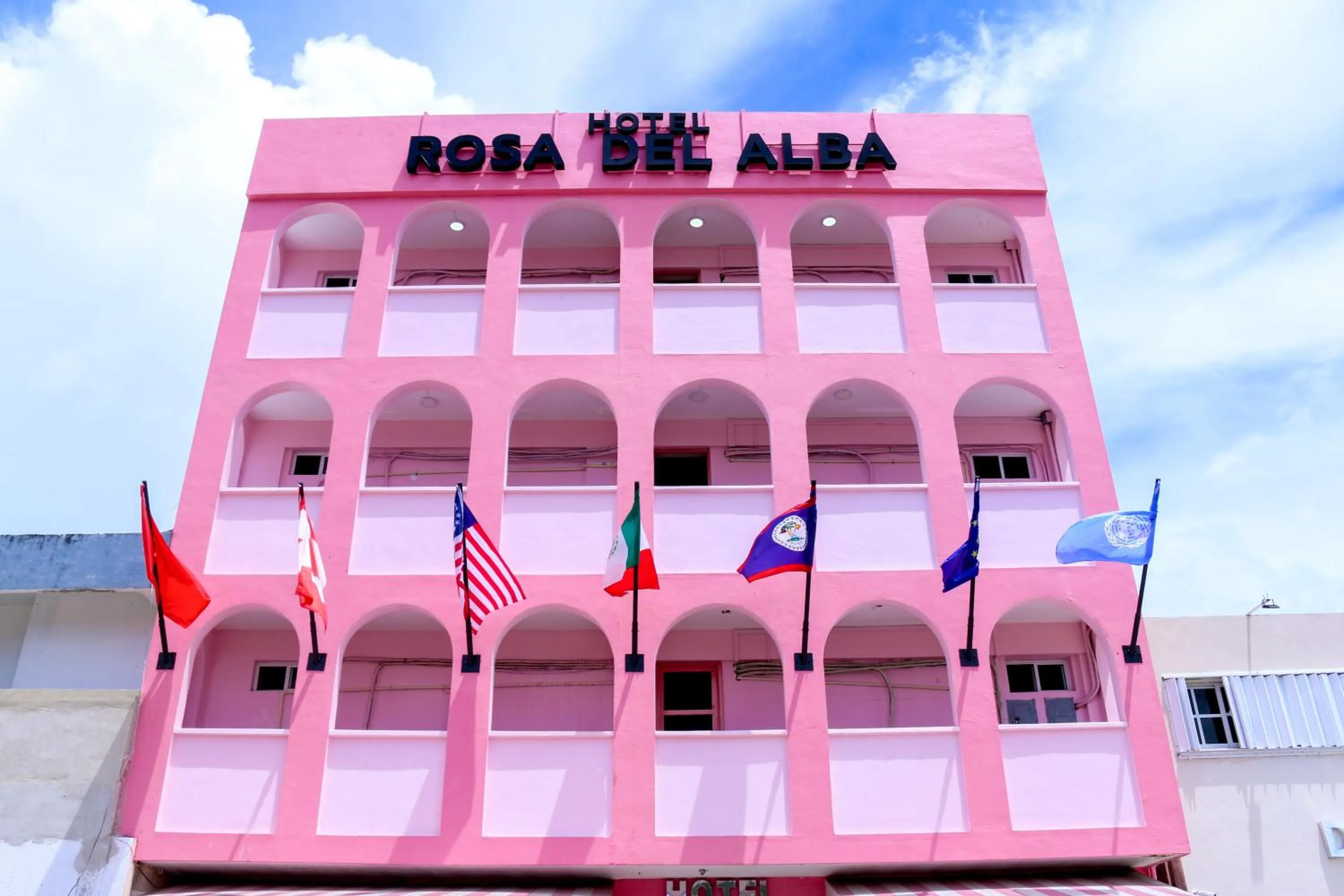 Property building in Hotel Rosa del Alba, Barrio Mágico Centro Histórico de Chetumal