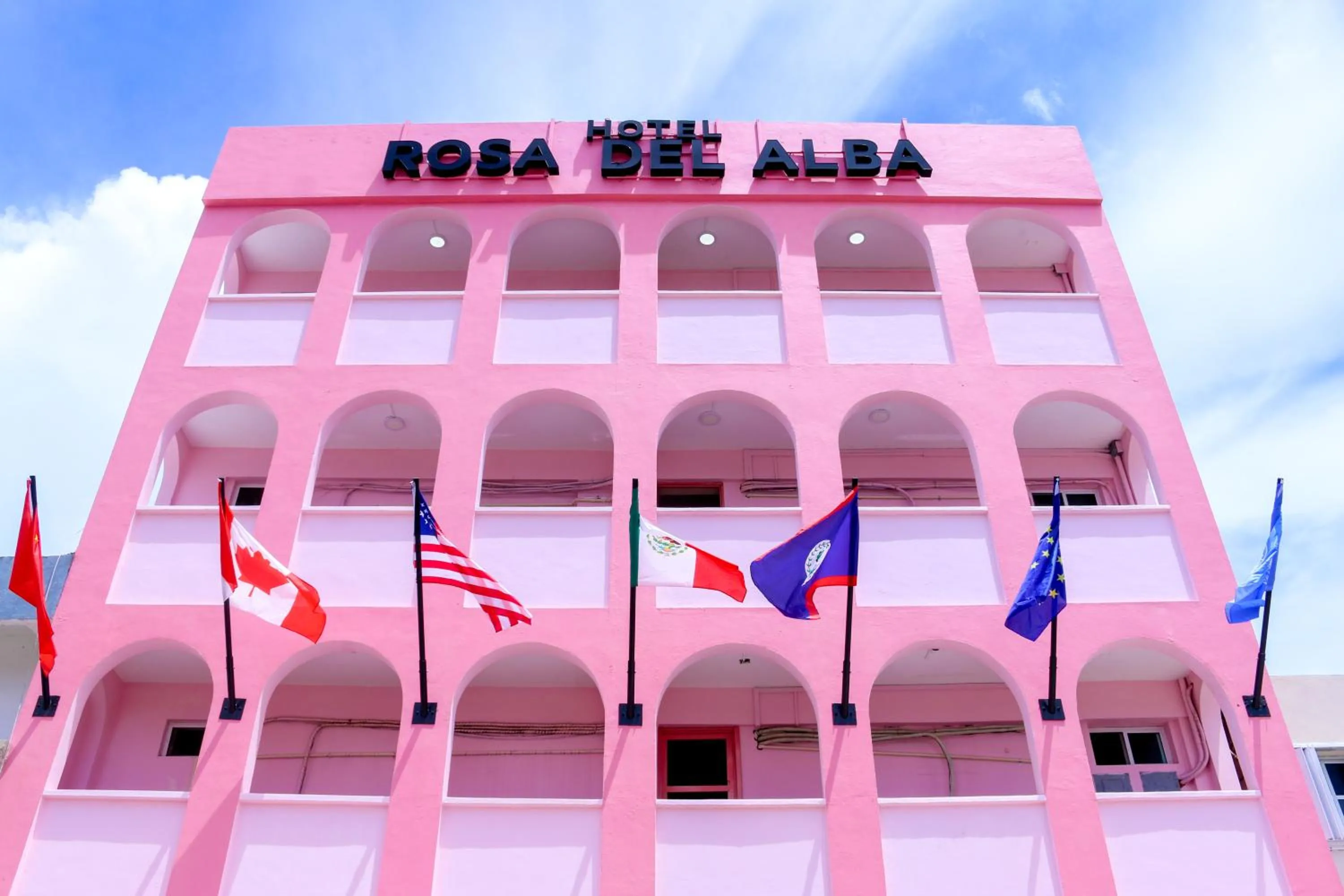 Property building in Hotel Rosa del Alba, Barrio Mágico Centro Histórico de Chetumal