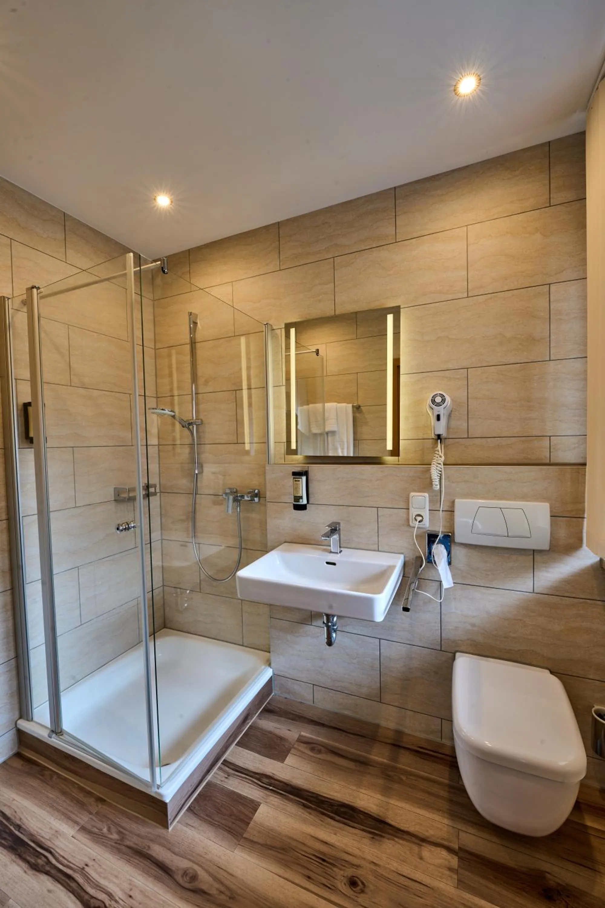 Bathroom in Gästehaus Forellenhof