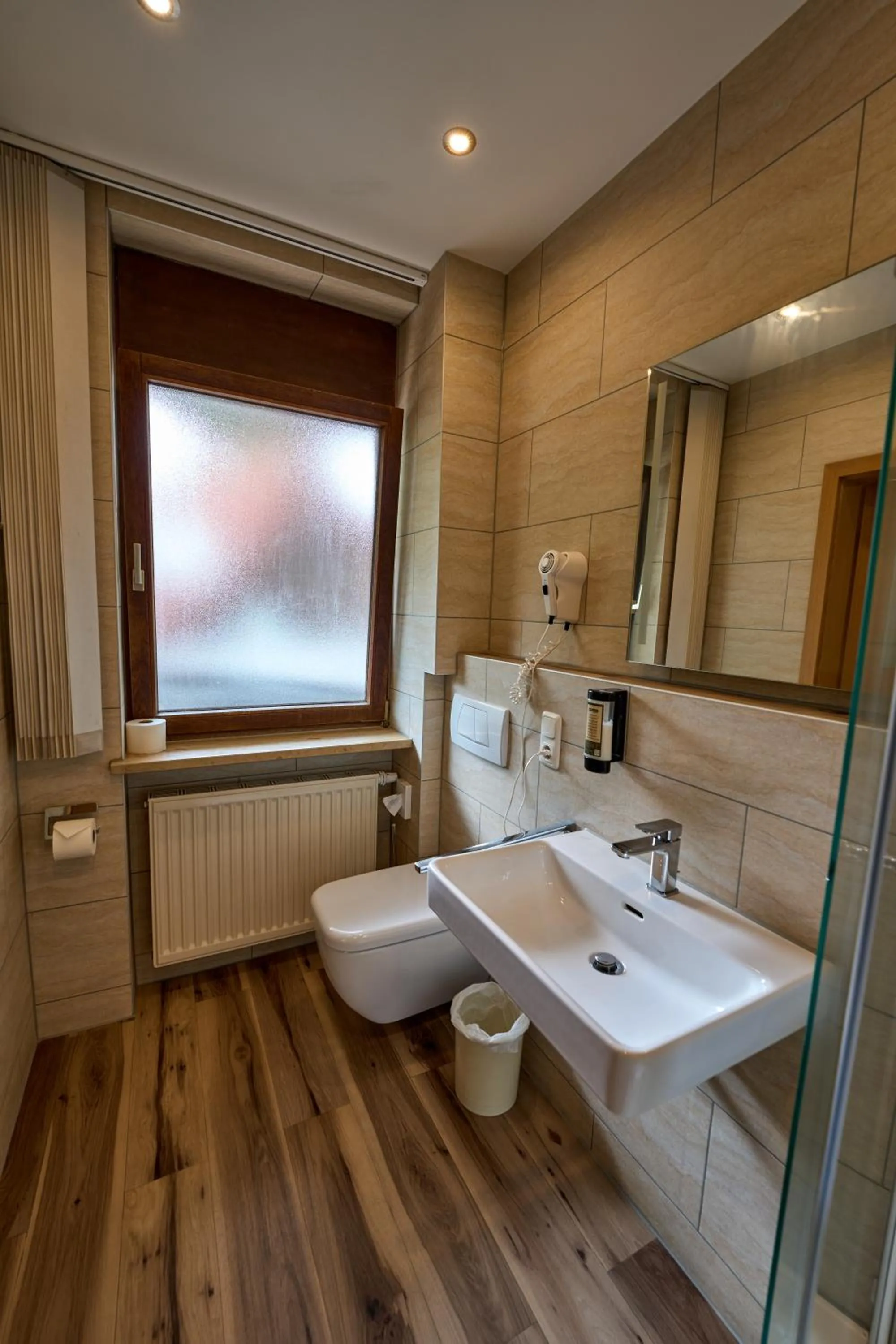 Bathroom in Gästehaus Forellenhof