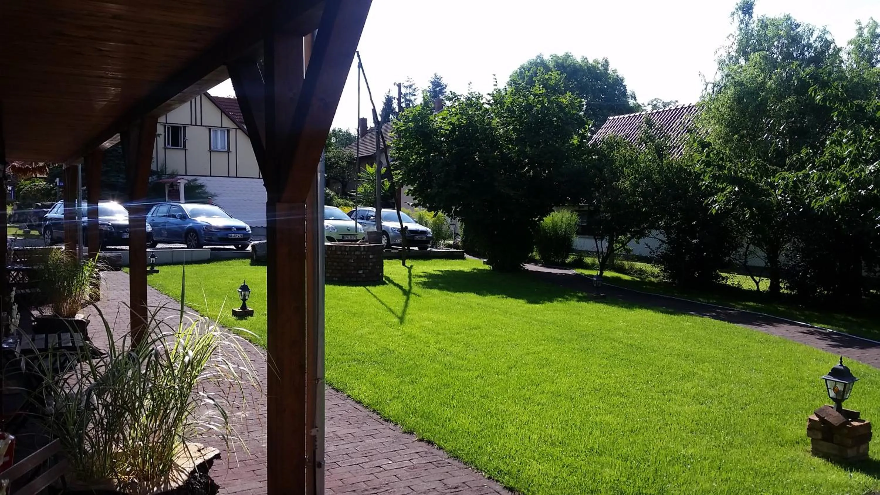 Garden view in Pension zum Holzpantoffelmacher