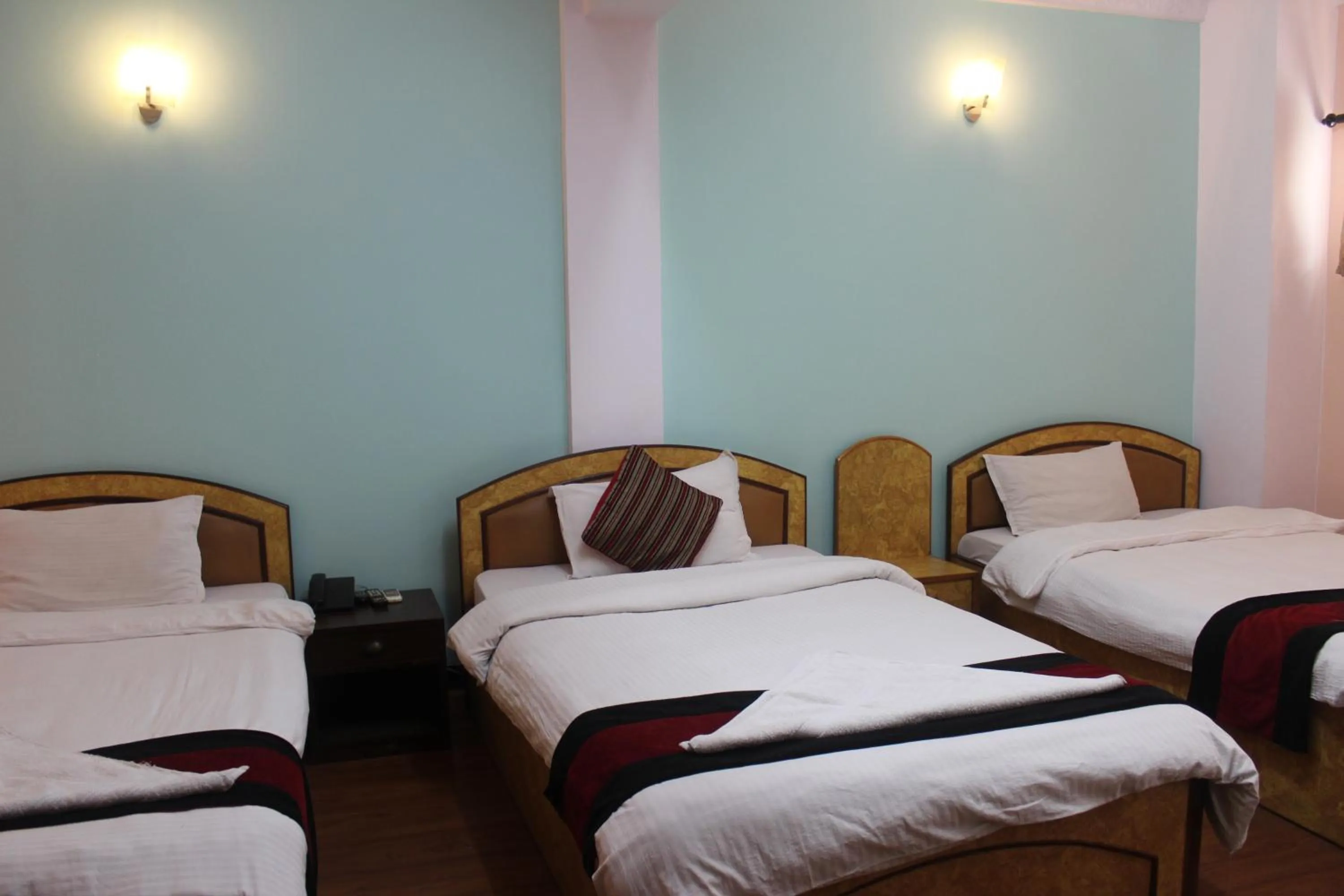 Bed in Hotel Mudkhu Durbar