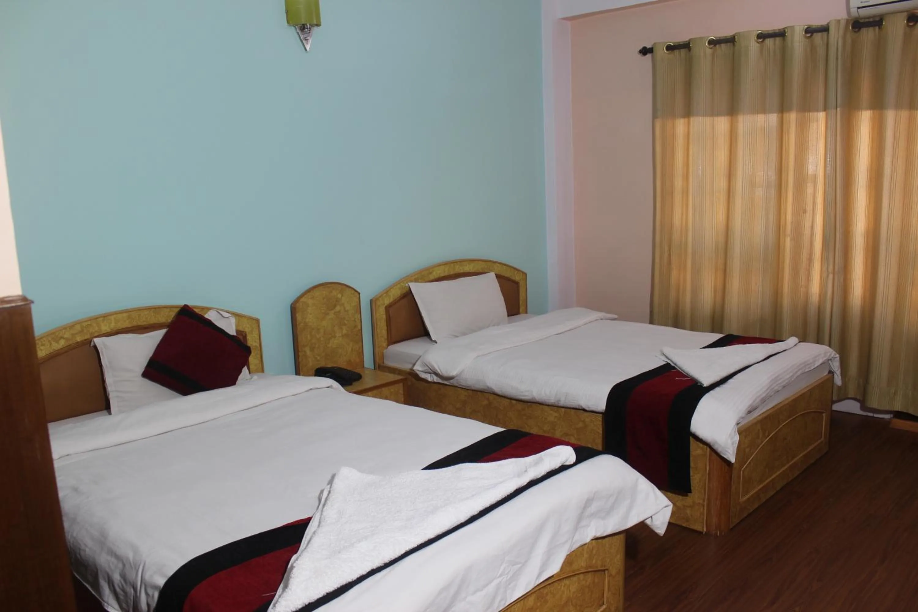 Bed in Hotel Mudkhu Durbar