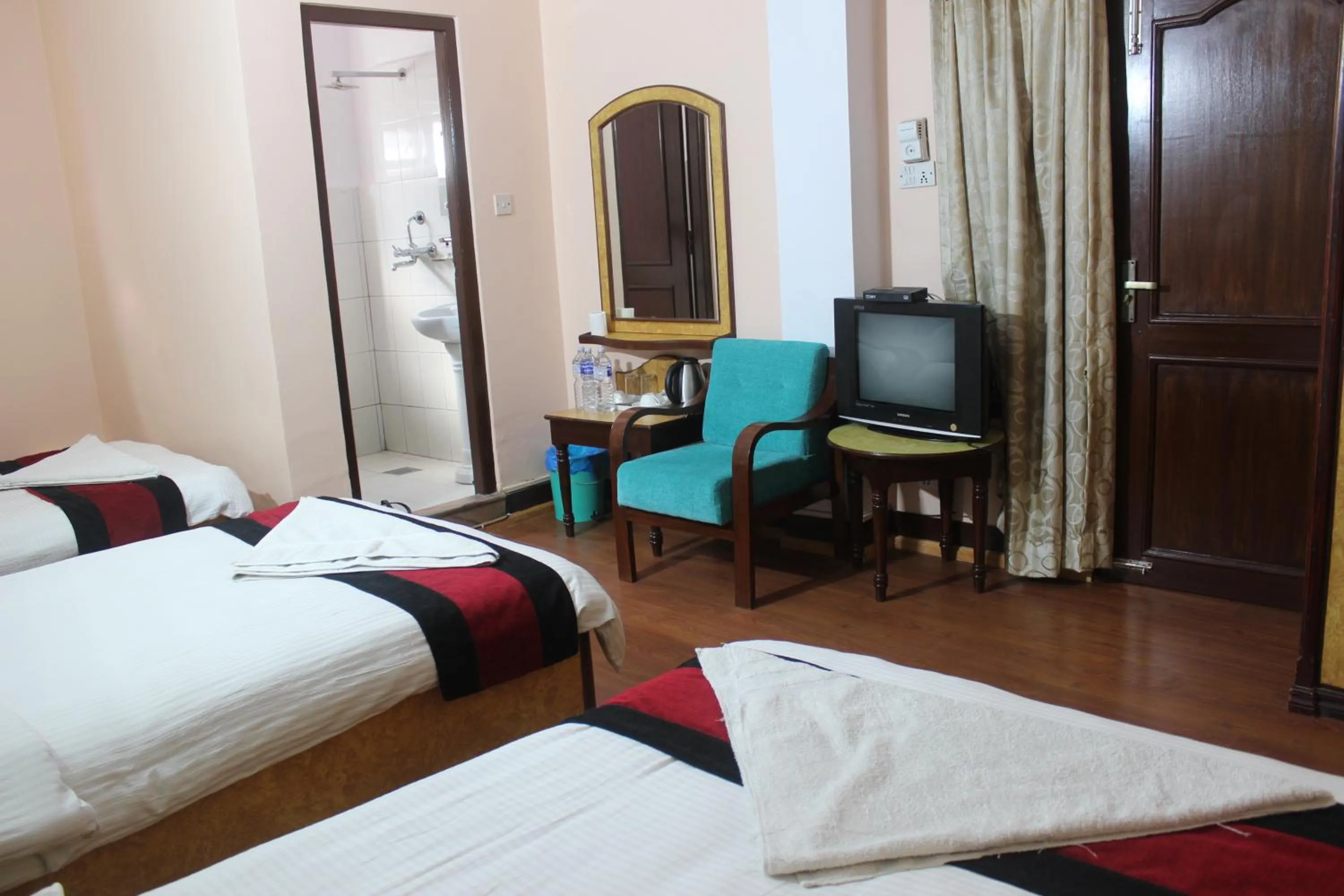 Bed in Hotel Mudkhu Durbar