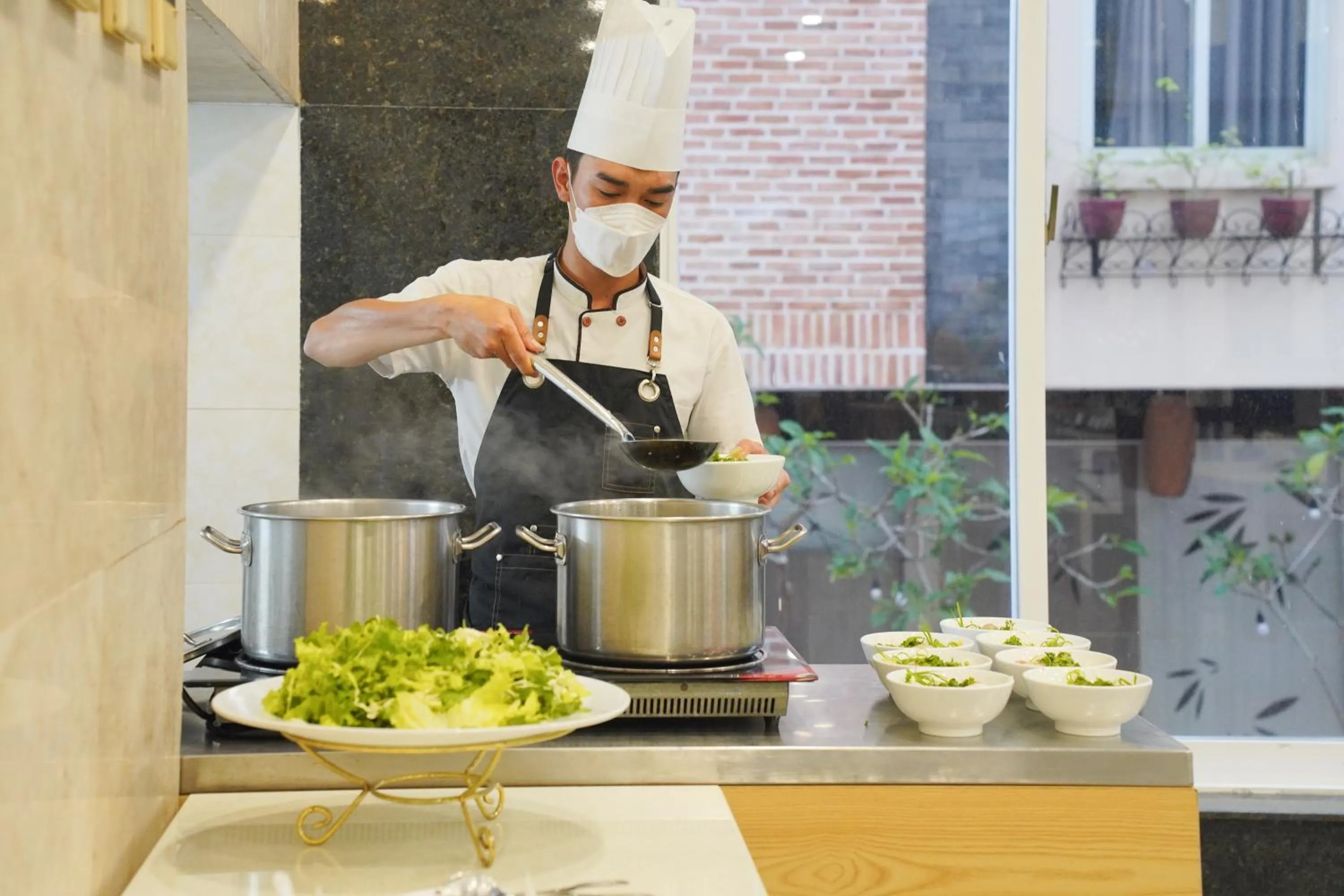 Kitchen or kitchenette in Hotel Soco
