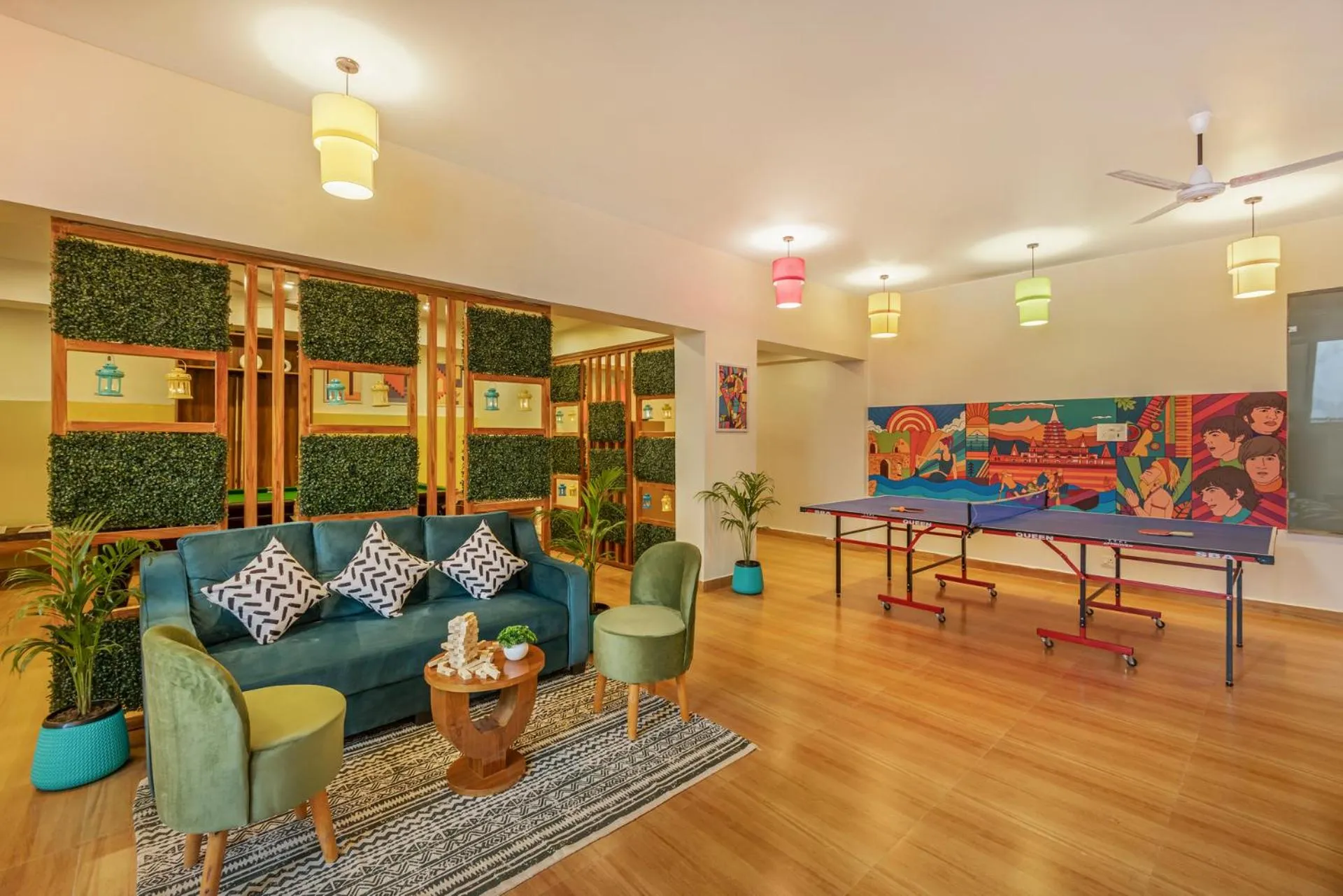 Table tennis in Zostel Plus Rishikesh, Mohanchatti