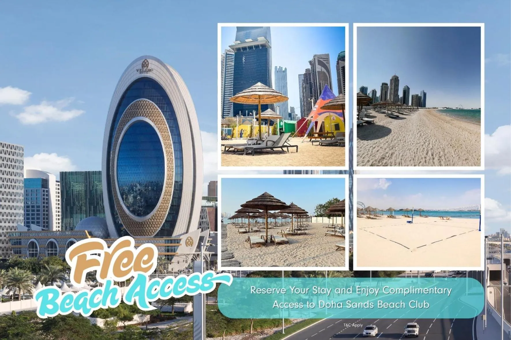 Beach in Velero Hotel Doha Lusail