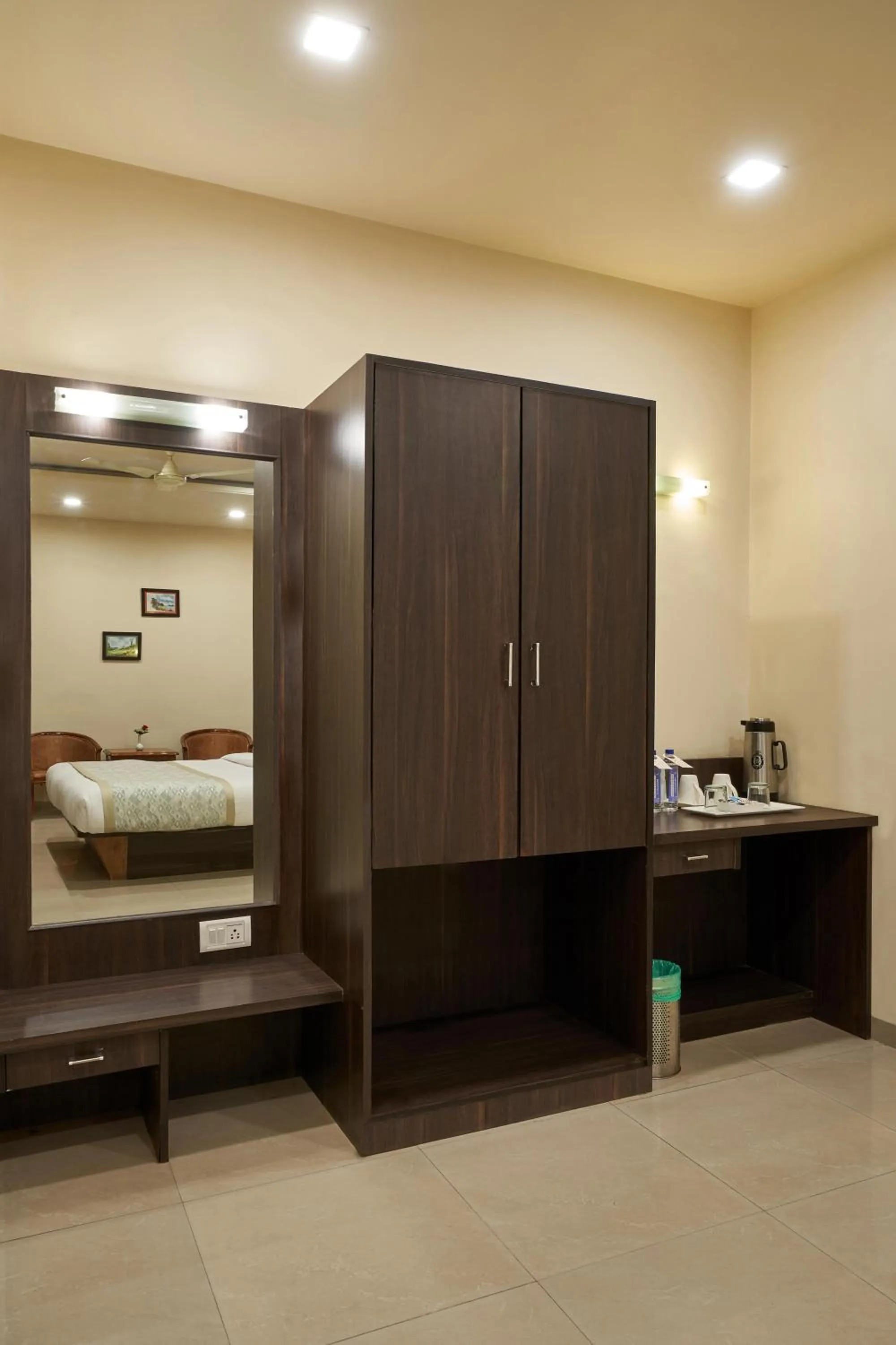 wardrobe, Bed in Hotel Atria, Kolhapur