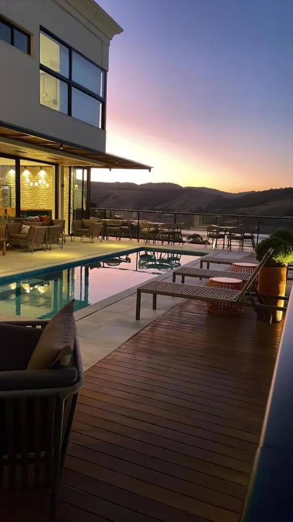 Pool view in Vista do Lago Hotel