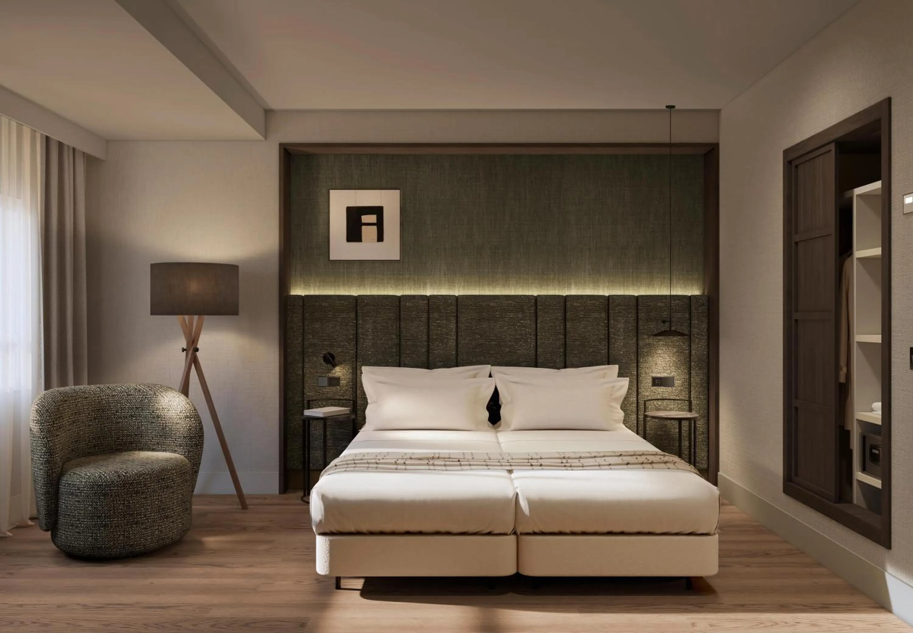 Bedroom, Bed in NH Canciller Ayala Vitoria