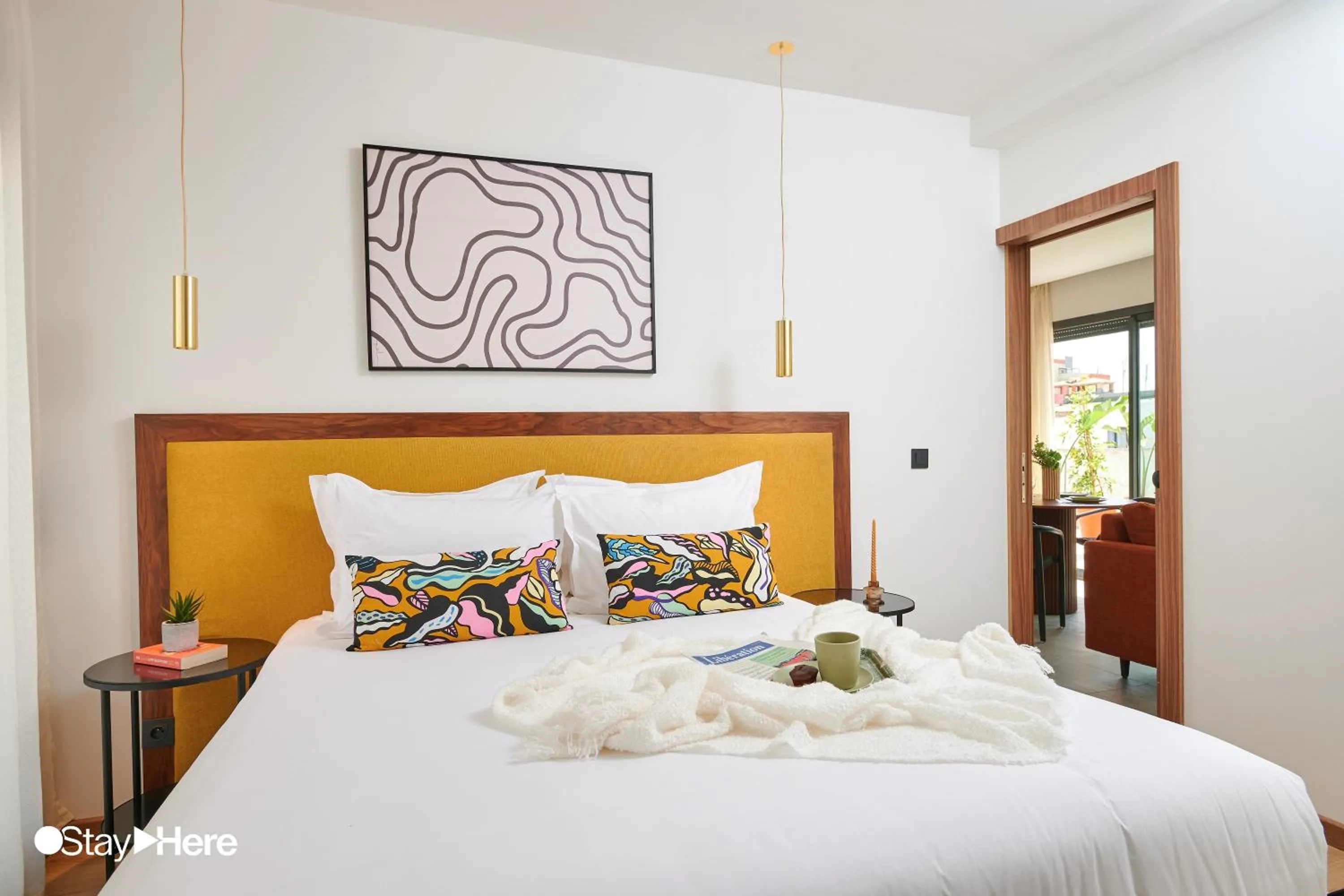 Bedroom, Bed in Stayhere Casablanca - Gauthier 2 - Contemporary Residence