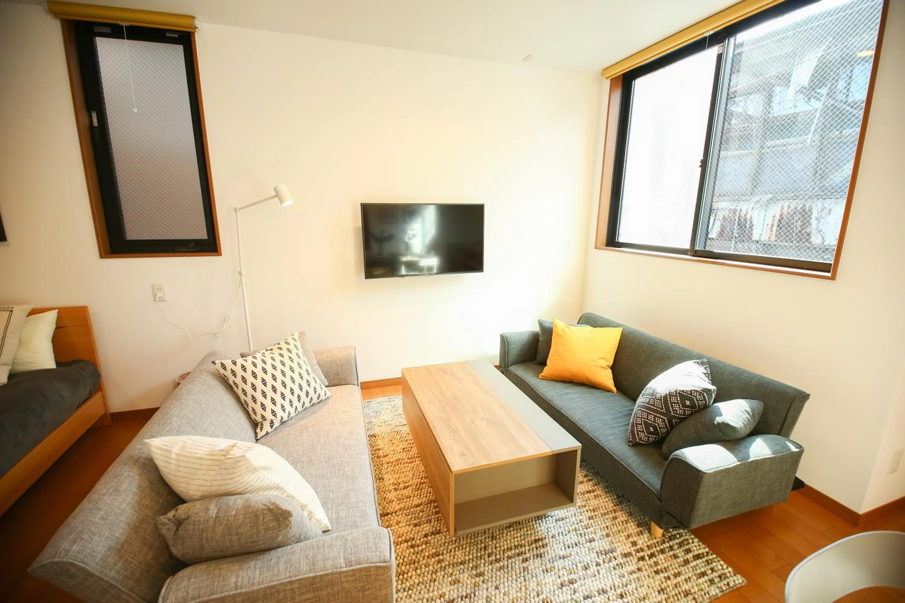 Living room in PrimeRoom別府 TATAMIsuite