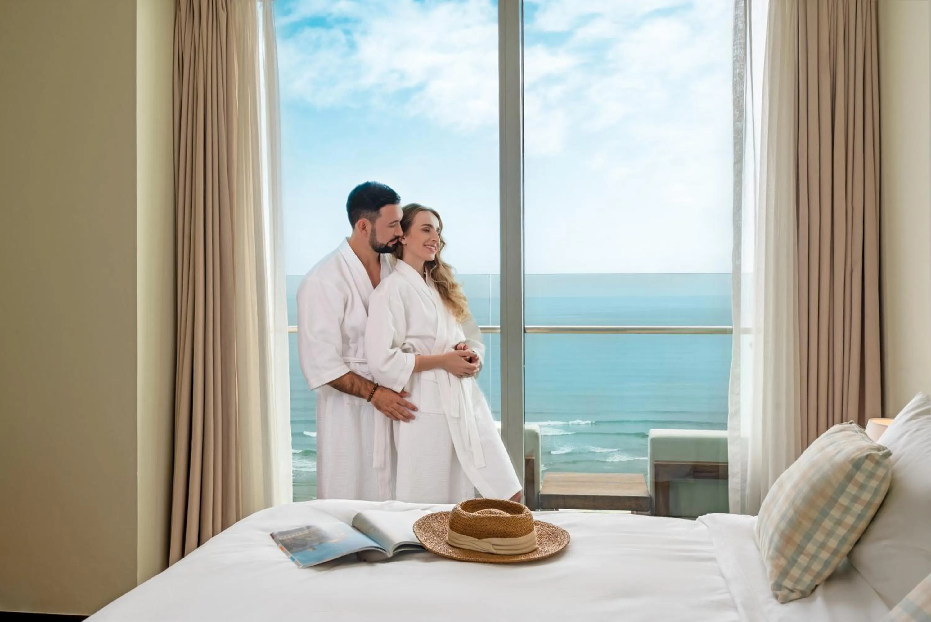 View (from property/room), Bed in A La Carte Da Nang Beach