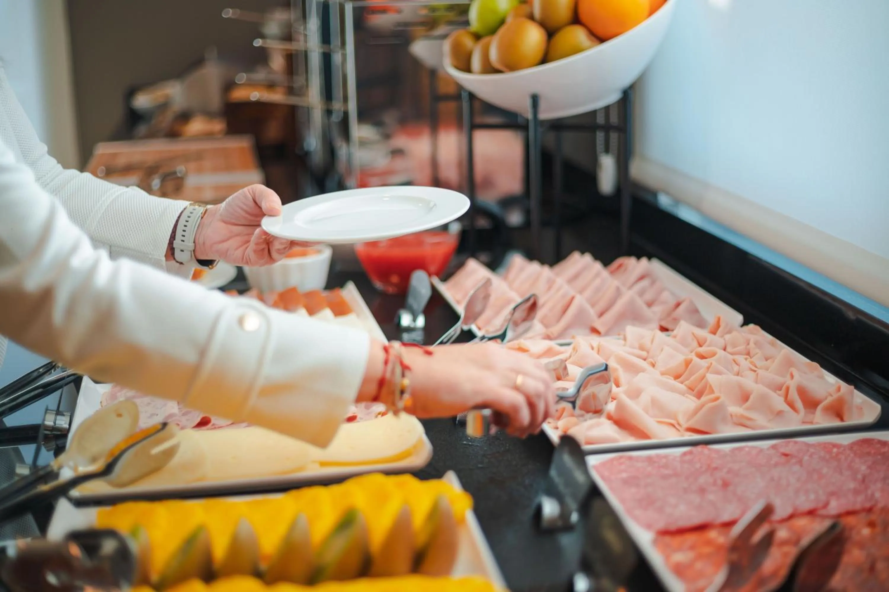 Buffet breakfast in Hotel Monte Rozas