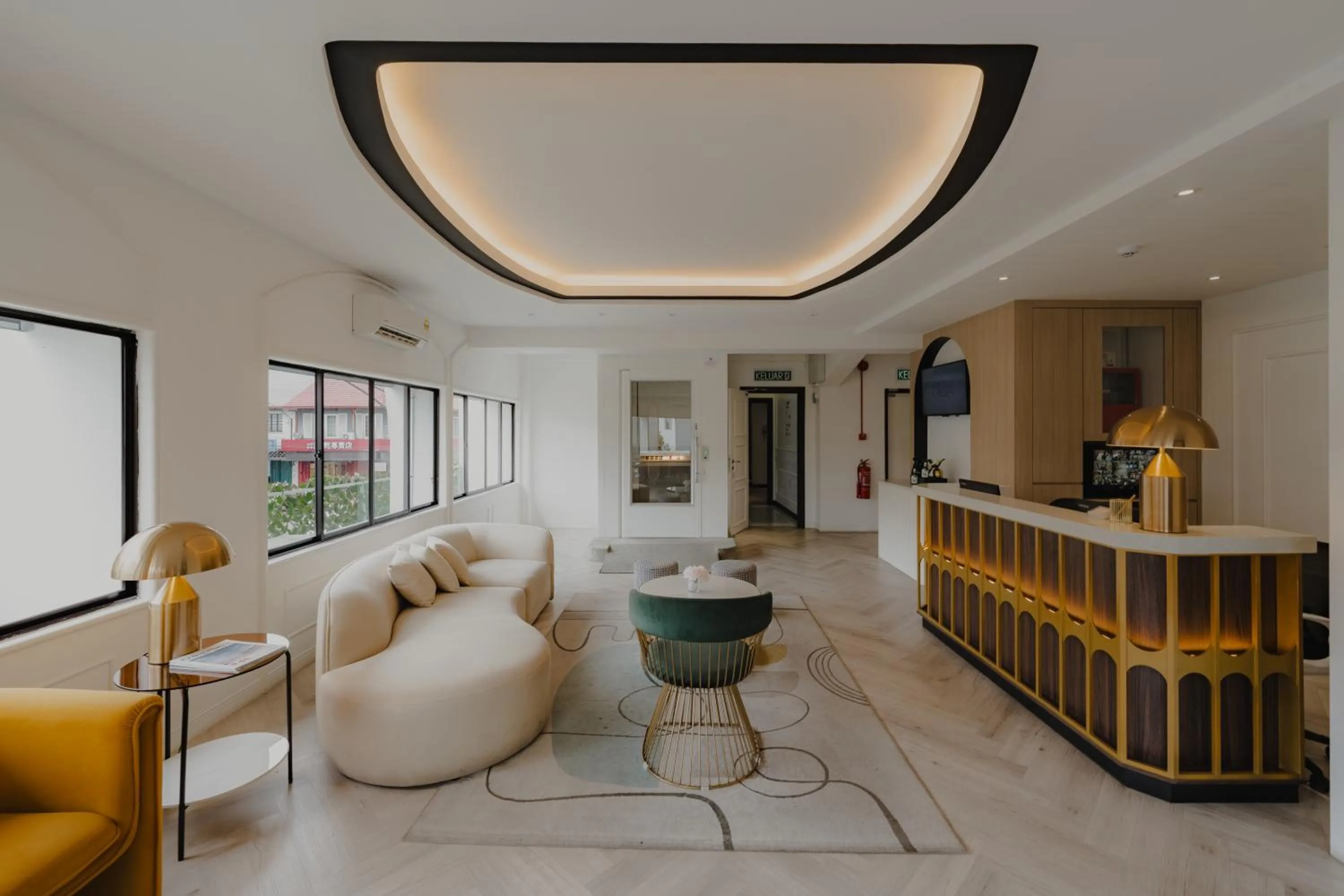 Lobby or reception in Signel Poshtel, the Rare Gem of North Borneo