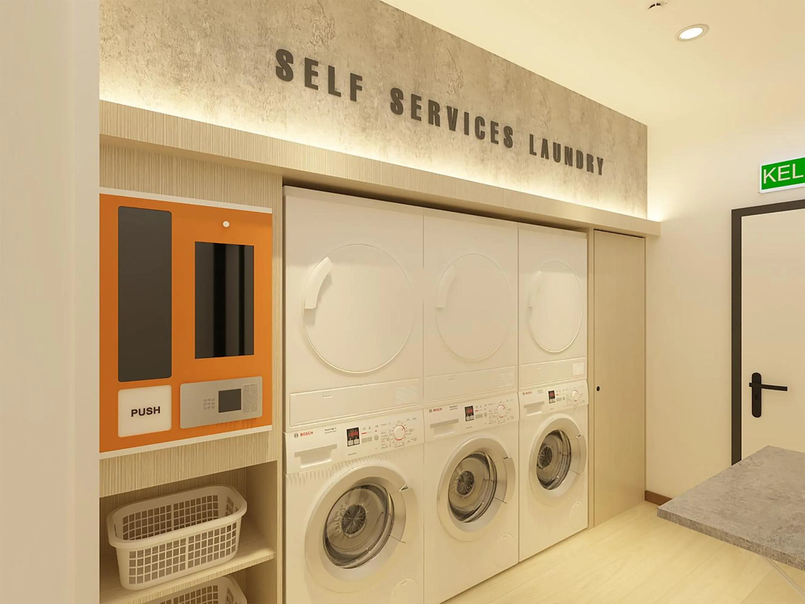 washing machine in Signel Poshtel, the Rare Gem of North Borneo