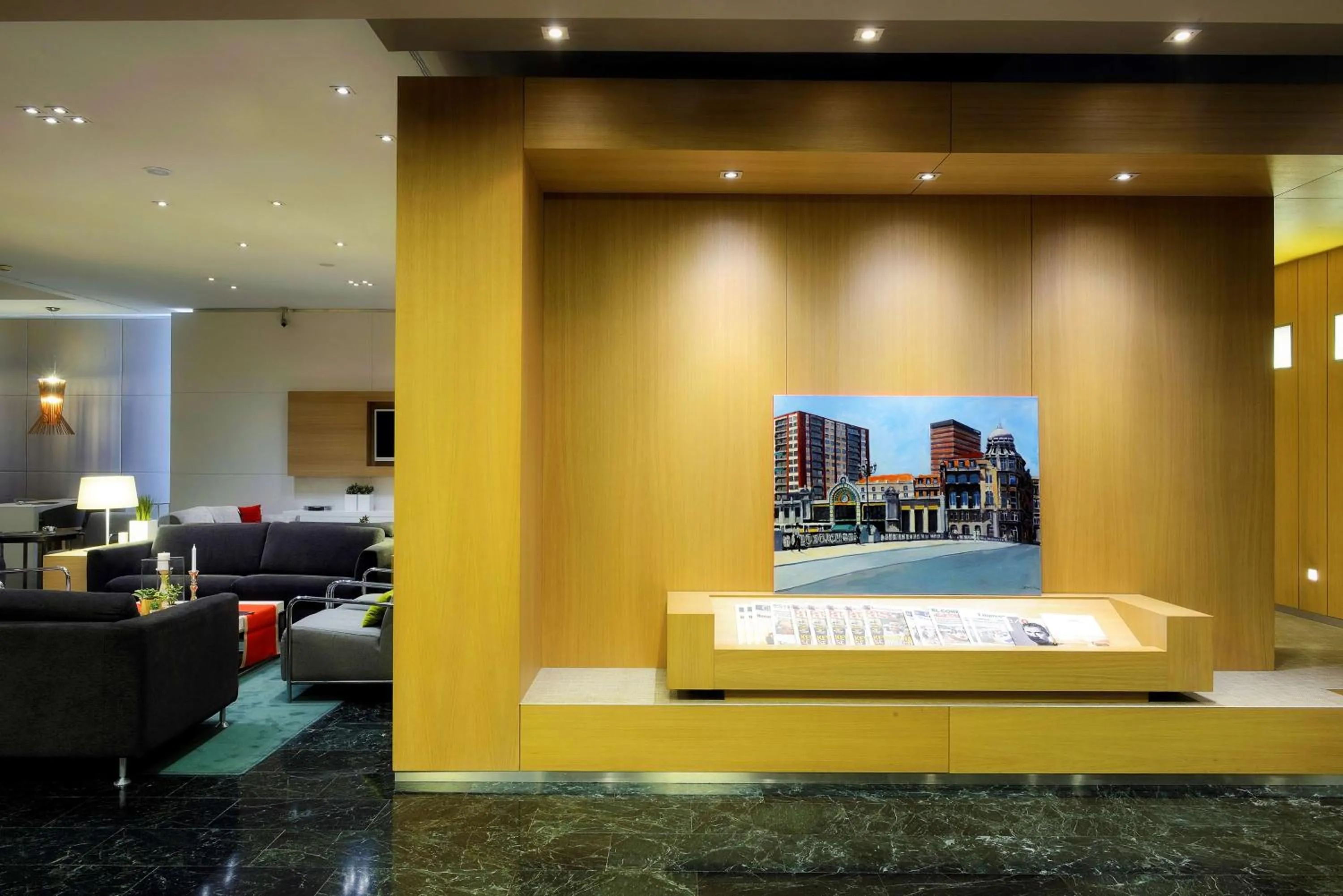 Lobby or reception in NH Collection Villa de Bilbao