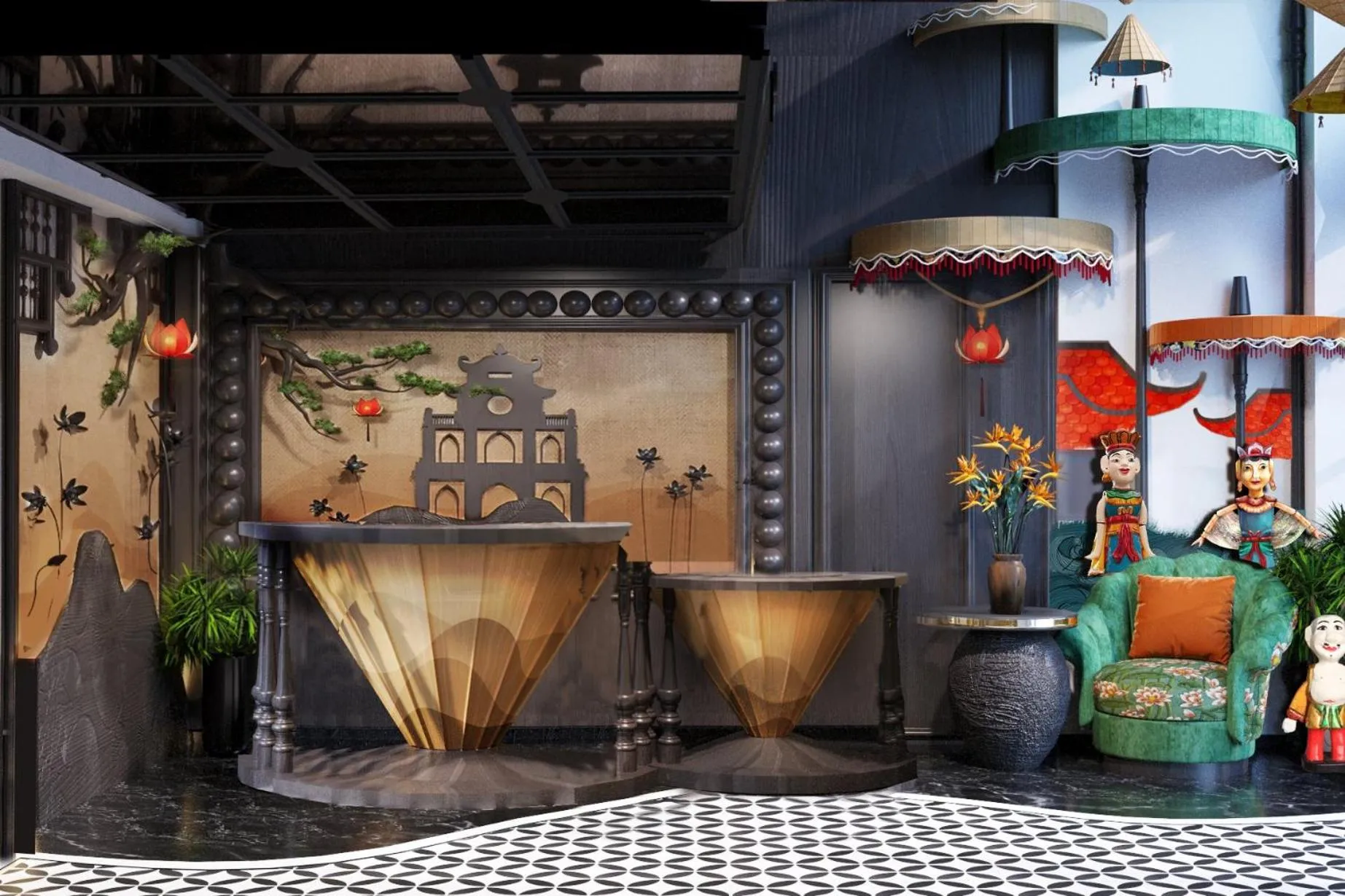 Lobby or reception in Hanoi Center Silk Classic Hotel & Travel