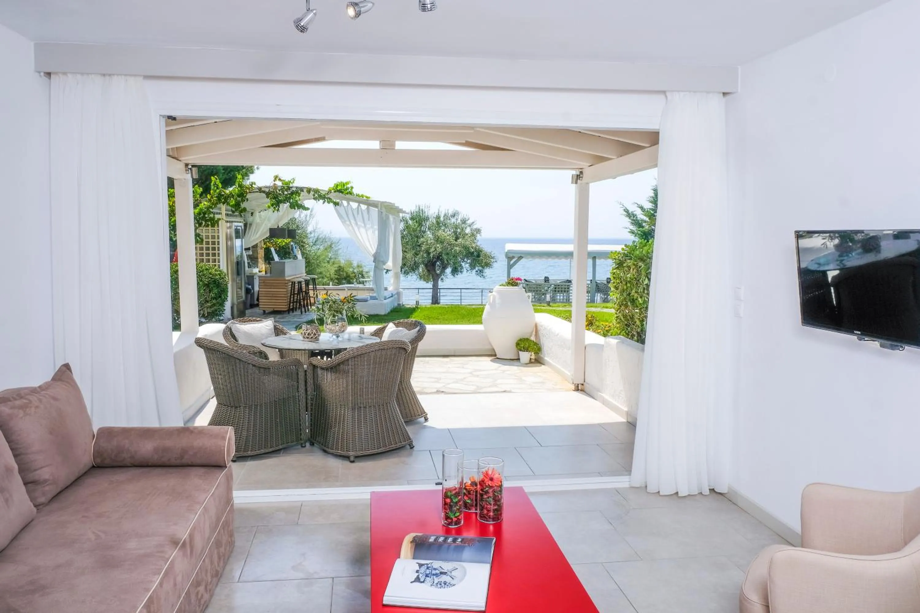 Living room in Acrotel Athena Villa