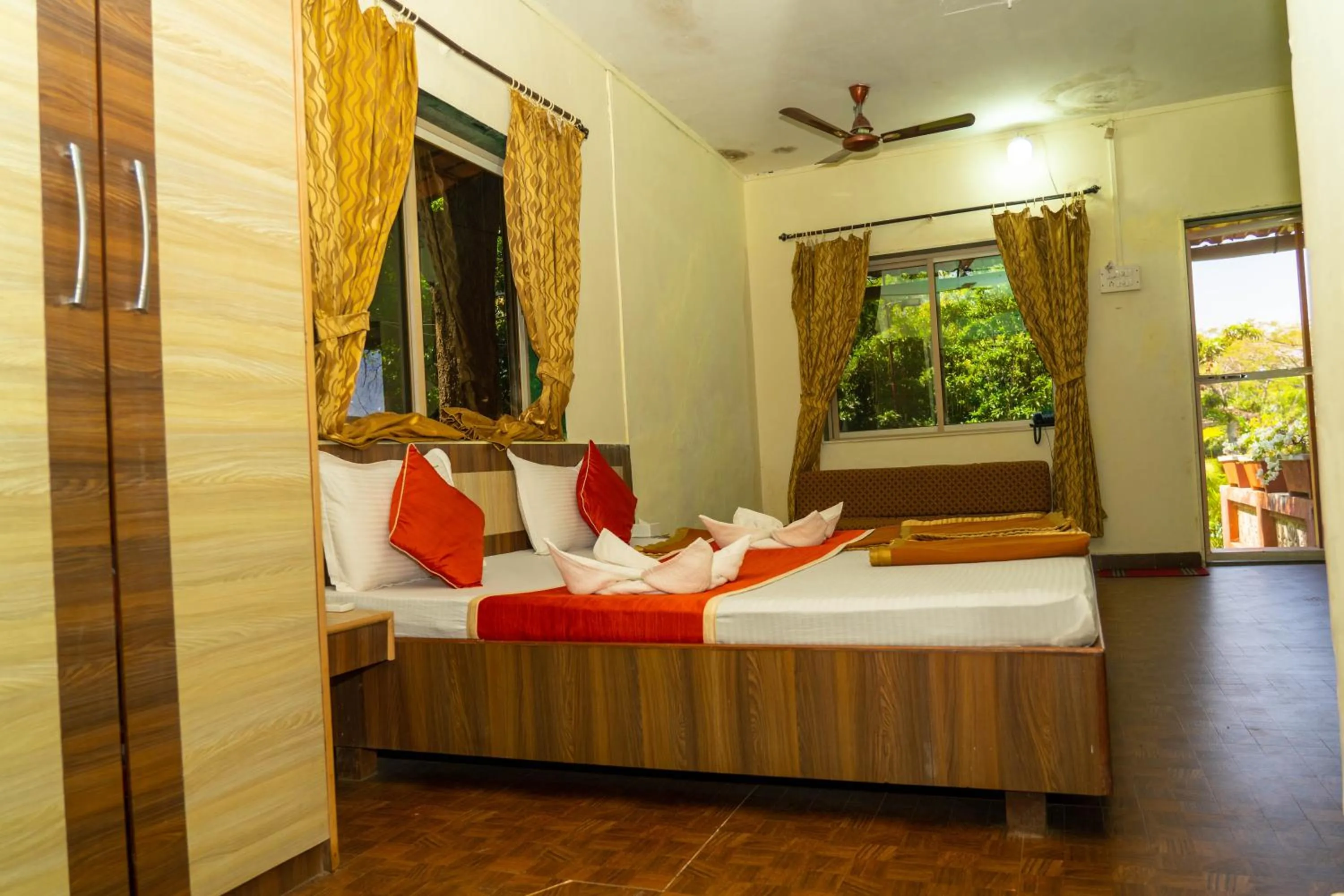 Bathroom, Bed in Wild Camp- The Nature Resort