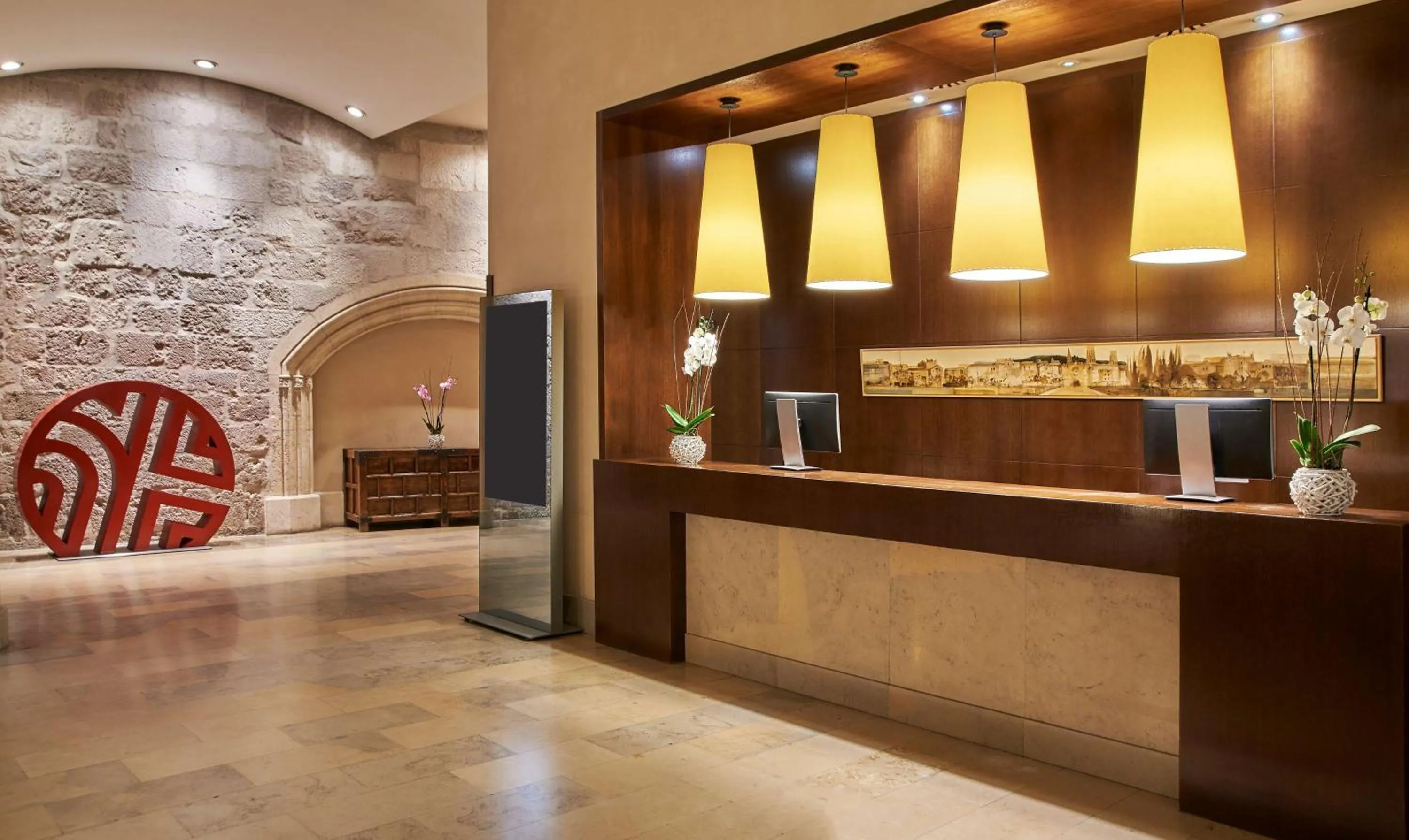 Lobby or reception in NH Collection Palacio de Burgos