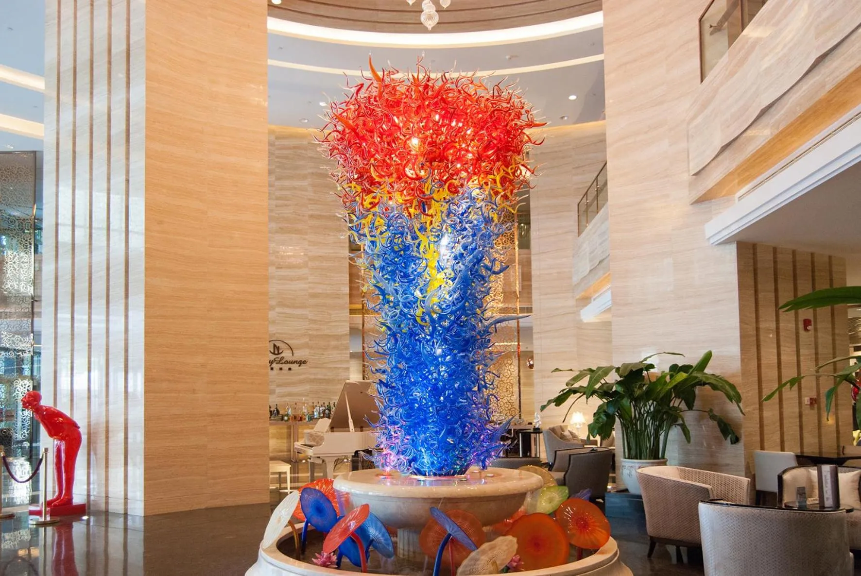 Seating area in Crowne Plaza Shanghai Noah Square by IHG