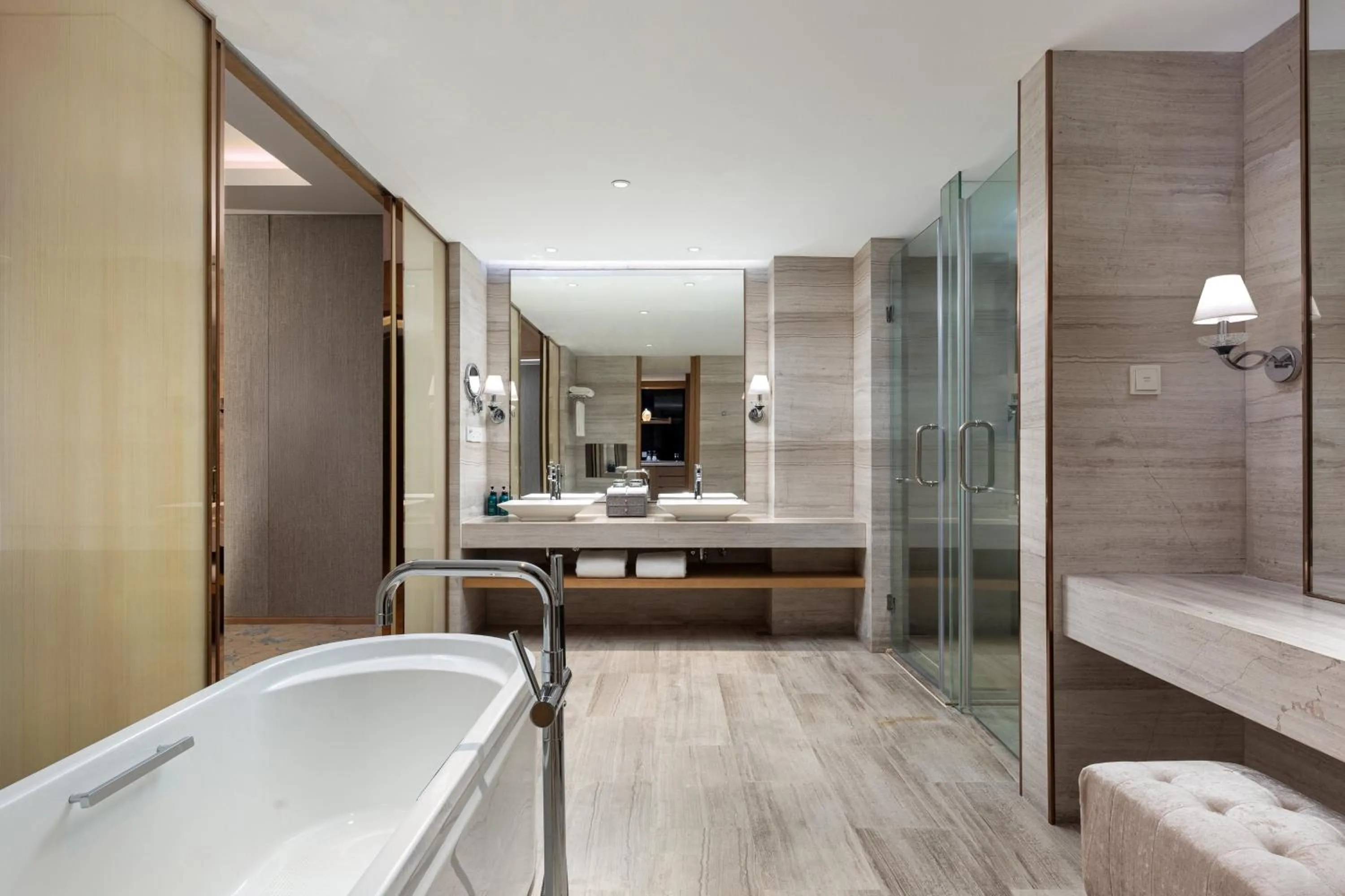 Bathroom in Crowne Plaza Shanghai Noah Square by IHG