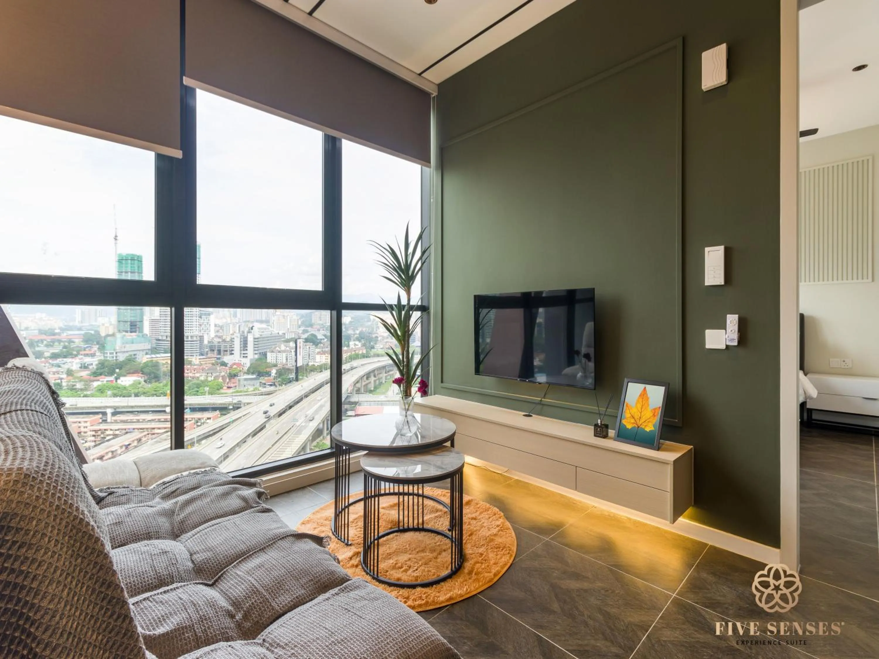 Living room in Scarletz Suites Kuala Lumpur, Five Senses
