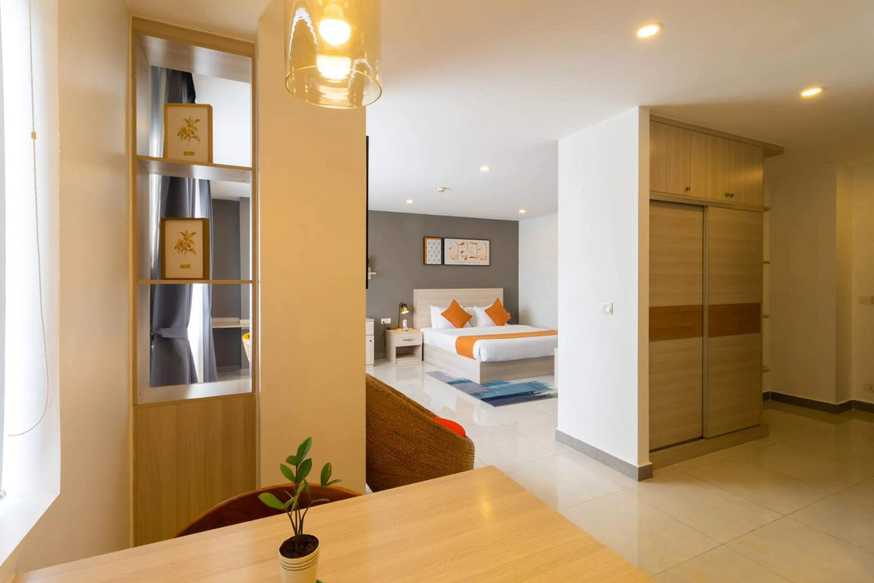 Living room, Bed in CDX RESIDENCE