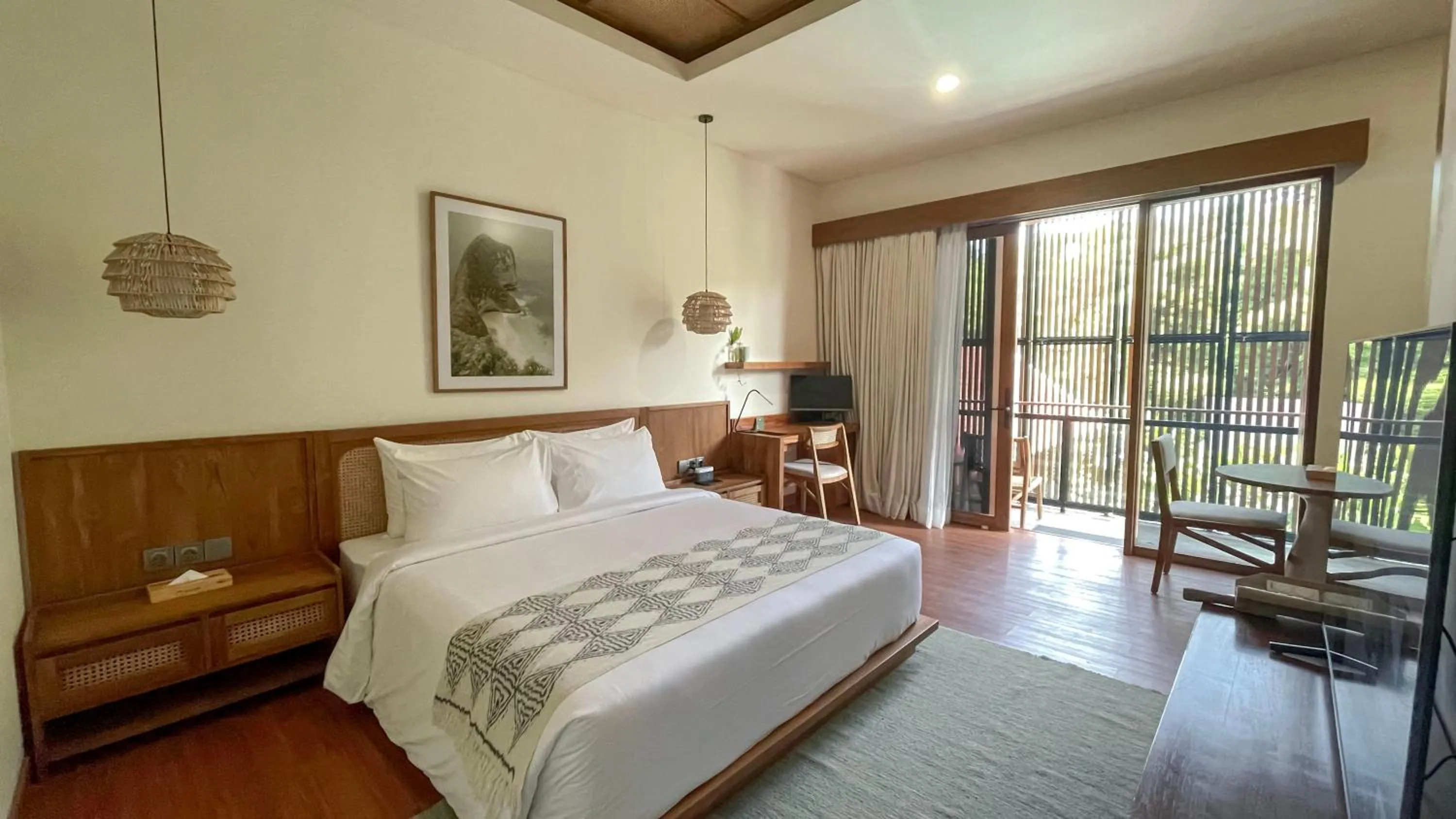 Balcony/Terrace, Bed in Leafy Home Canggu