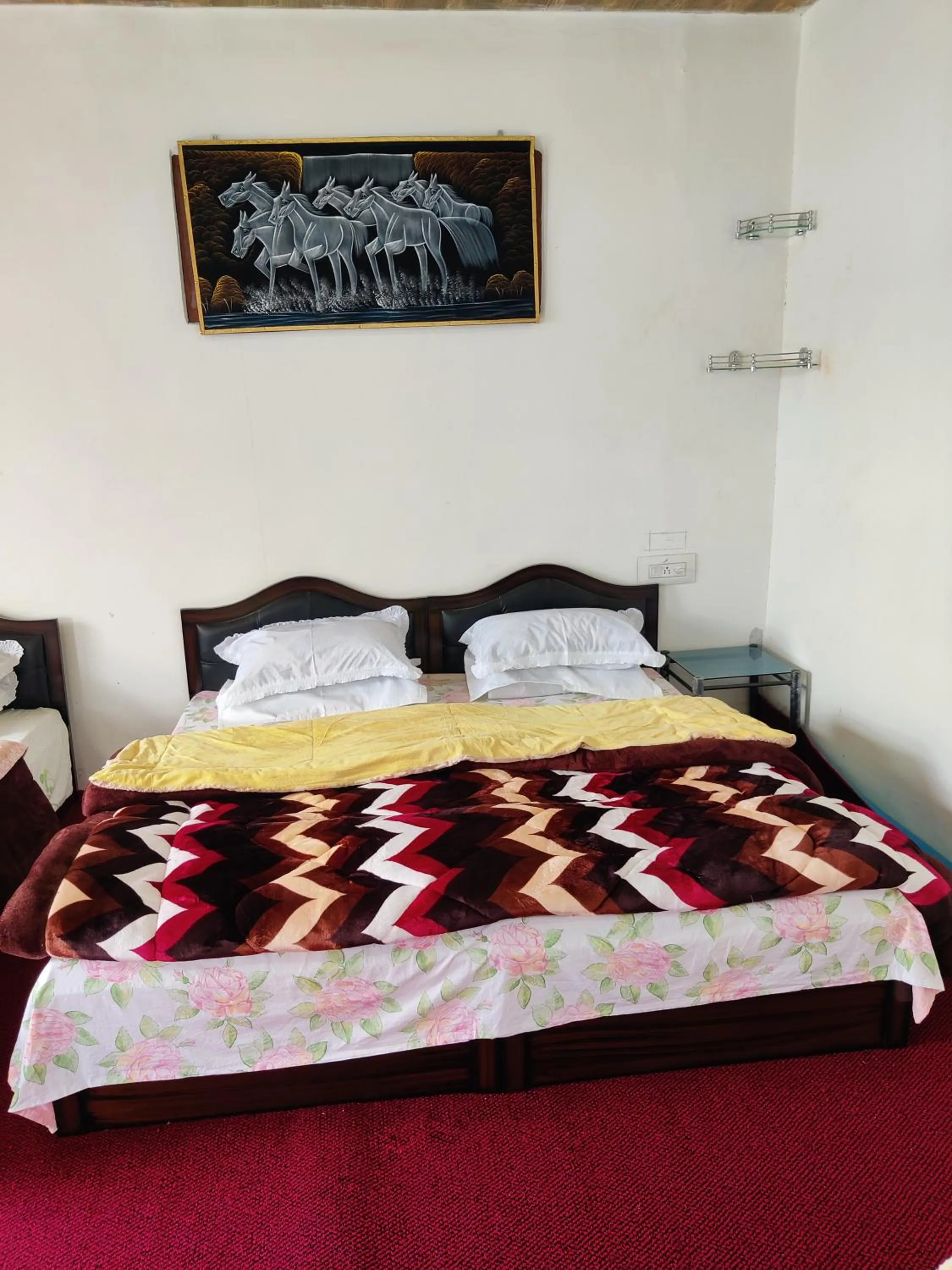 Bed in Kashmir Homestay