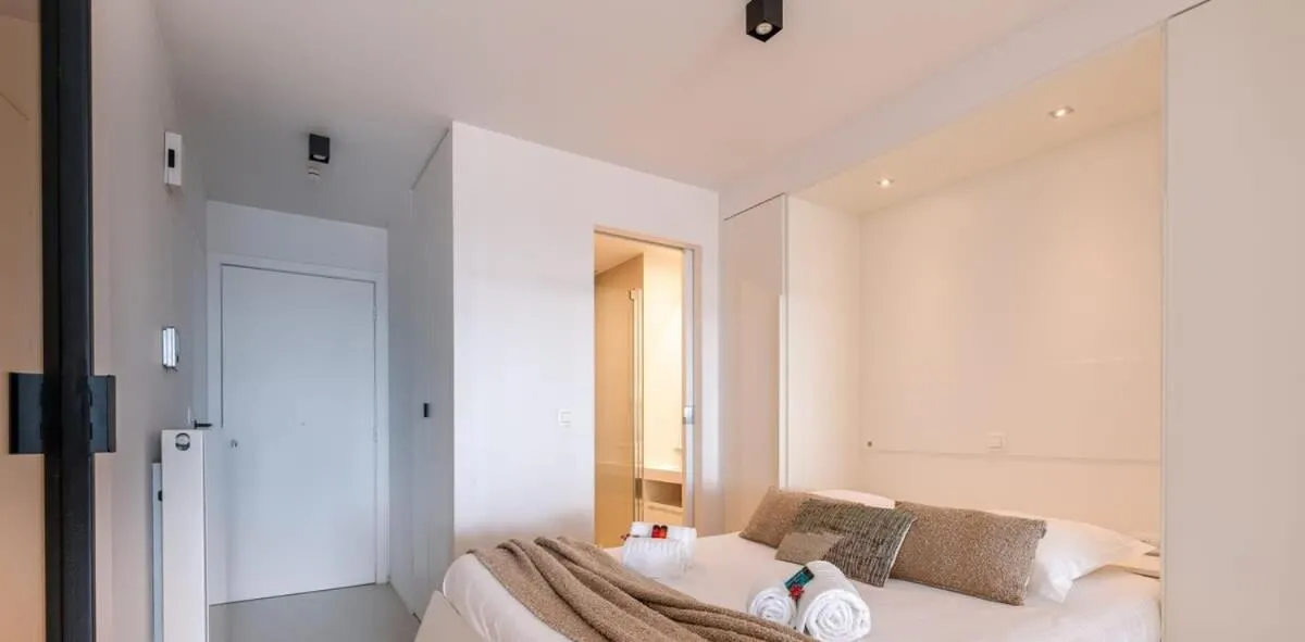 Bed in Casiola - Cozy modern studio with magnificent sea-view
