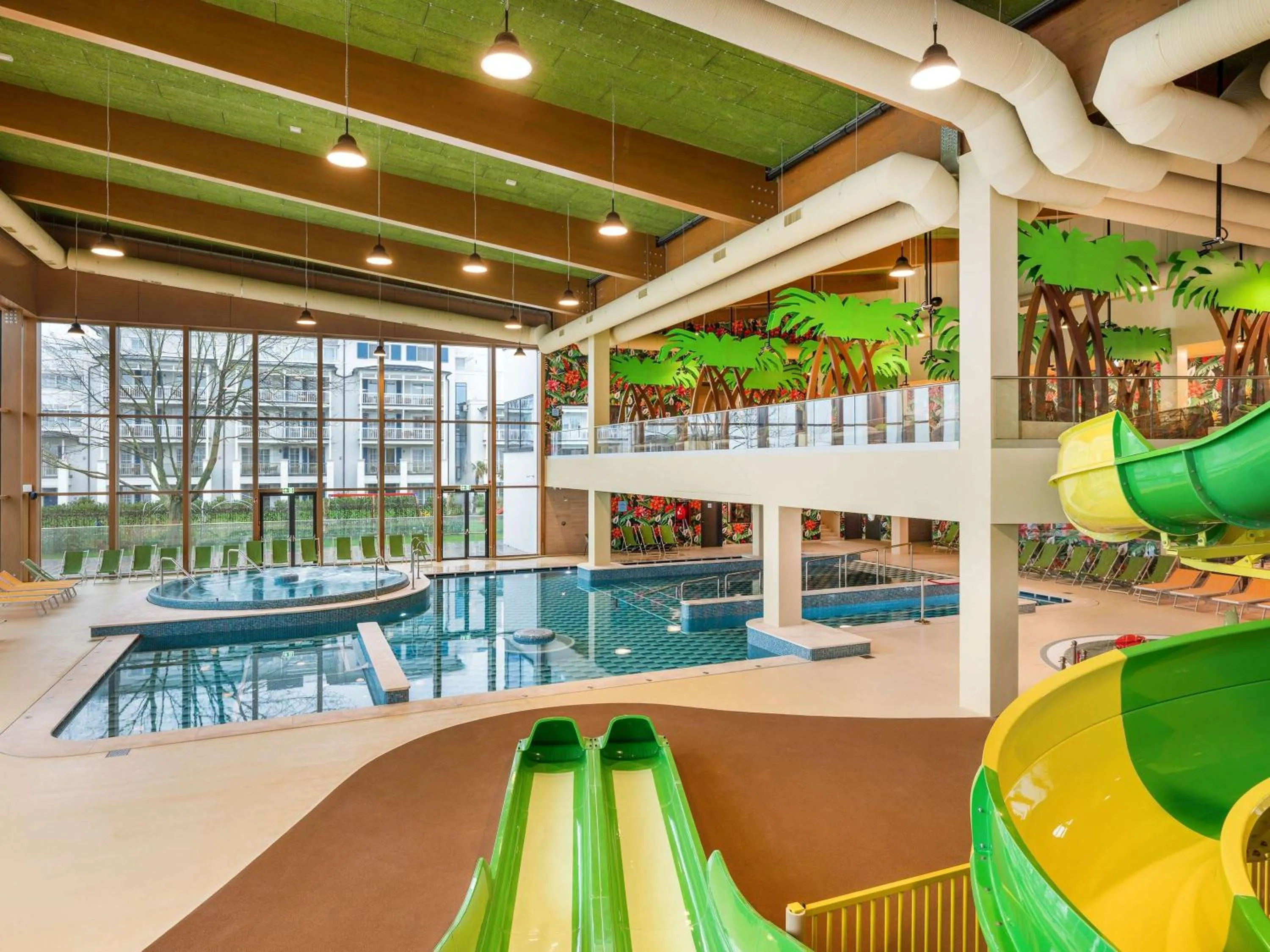 Pool view in Mövenpick Balaland Resort Lake Balaton