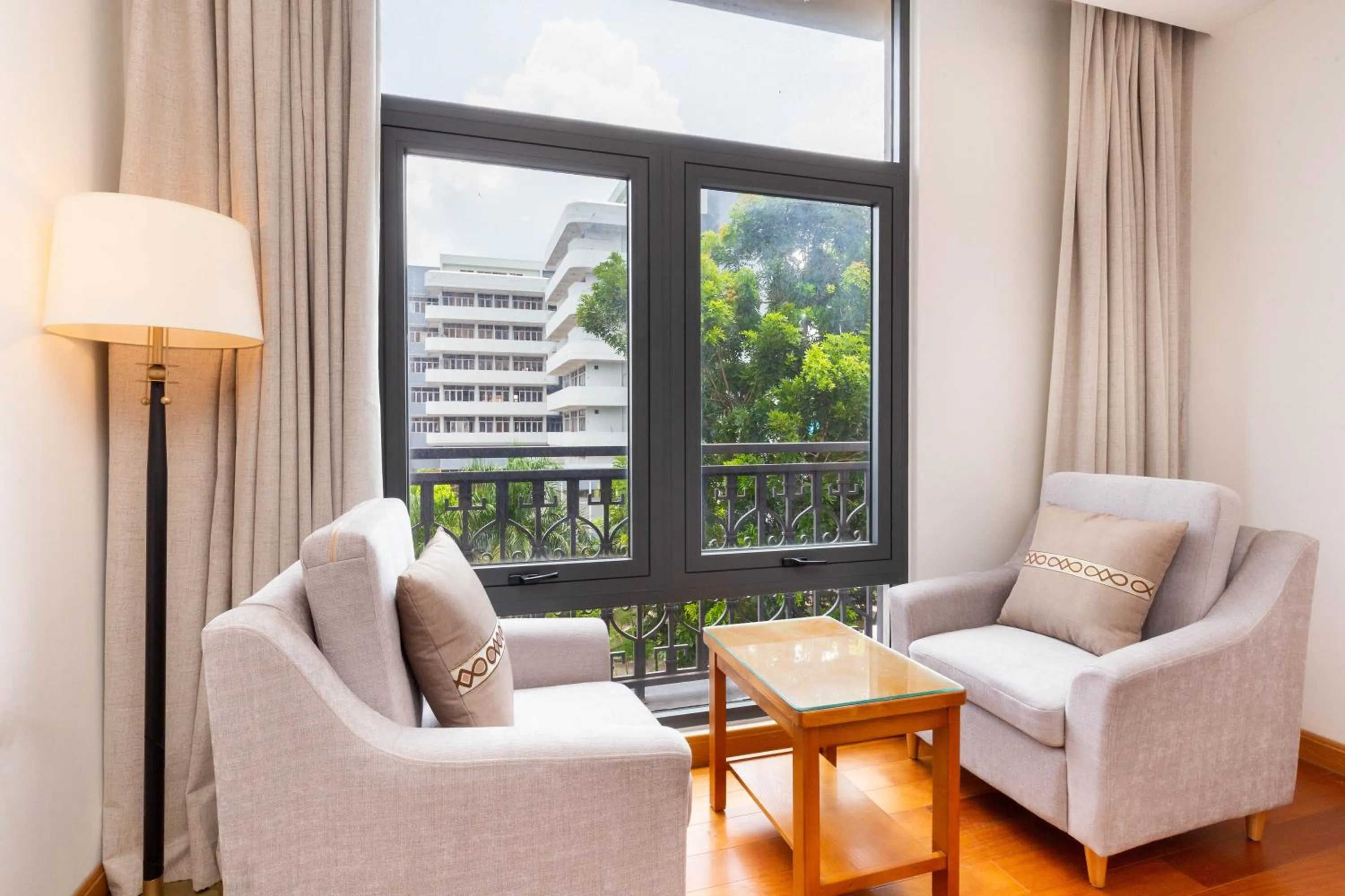 Seating area in Silk Hong Ha airport hotel